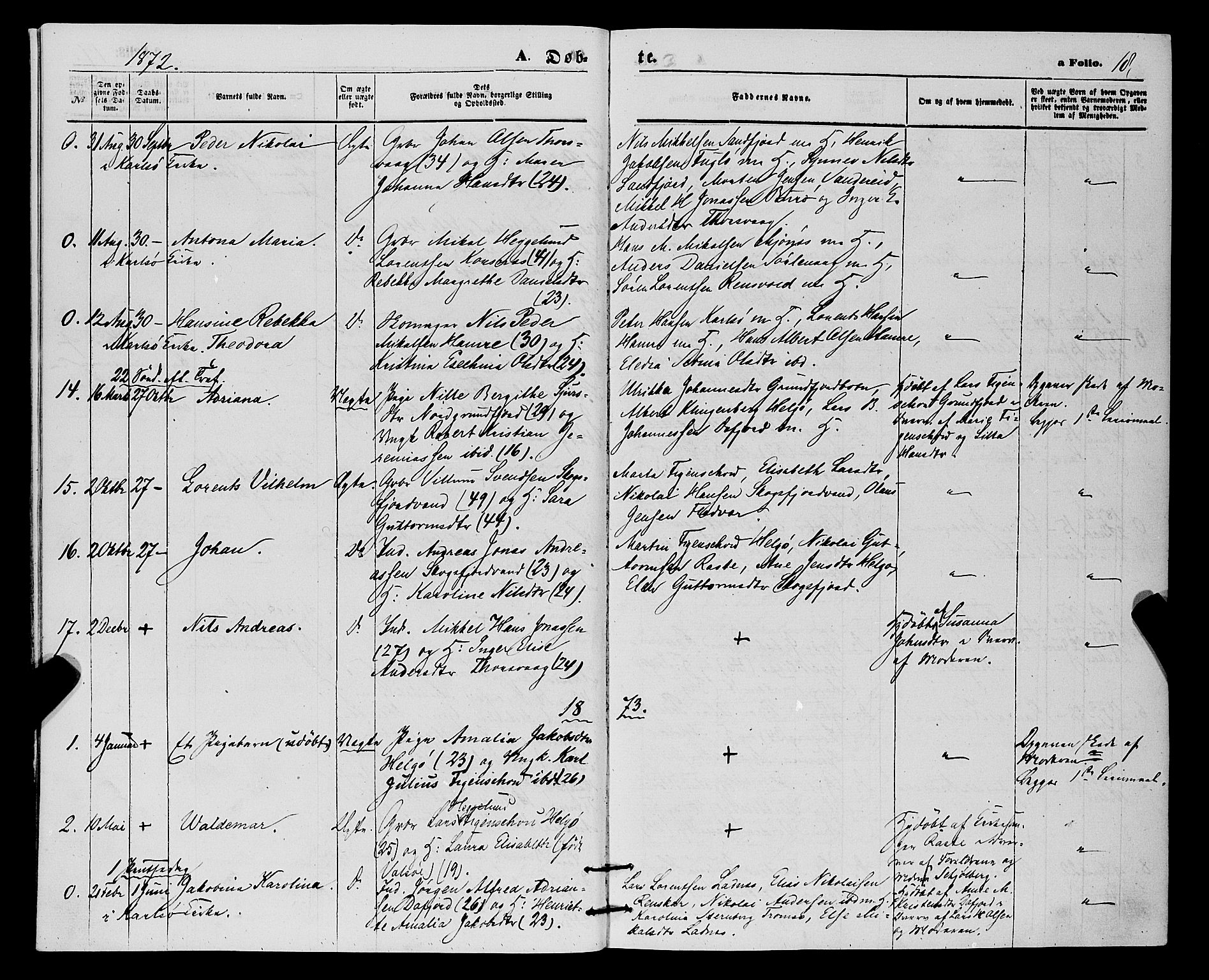Karlsøy sokneprestembete, SATØ/S-1299/H/Ha/Haa/L0010kirke: Parish register (official) no. 10, 1867-1878, p. 18