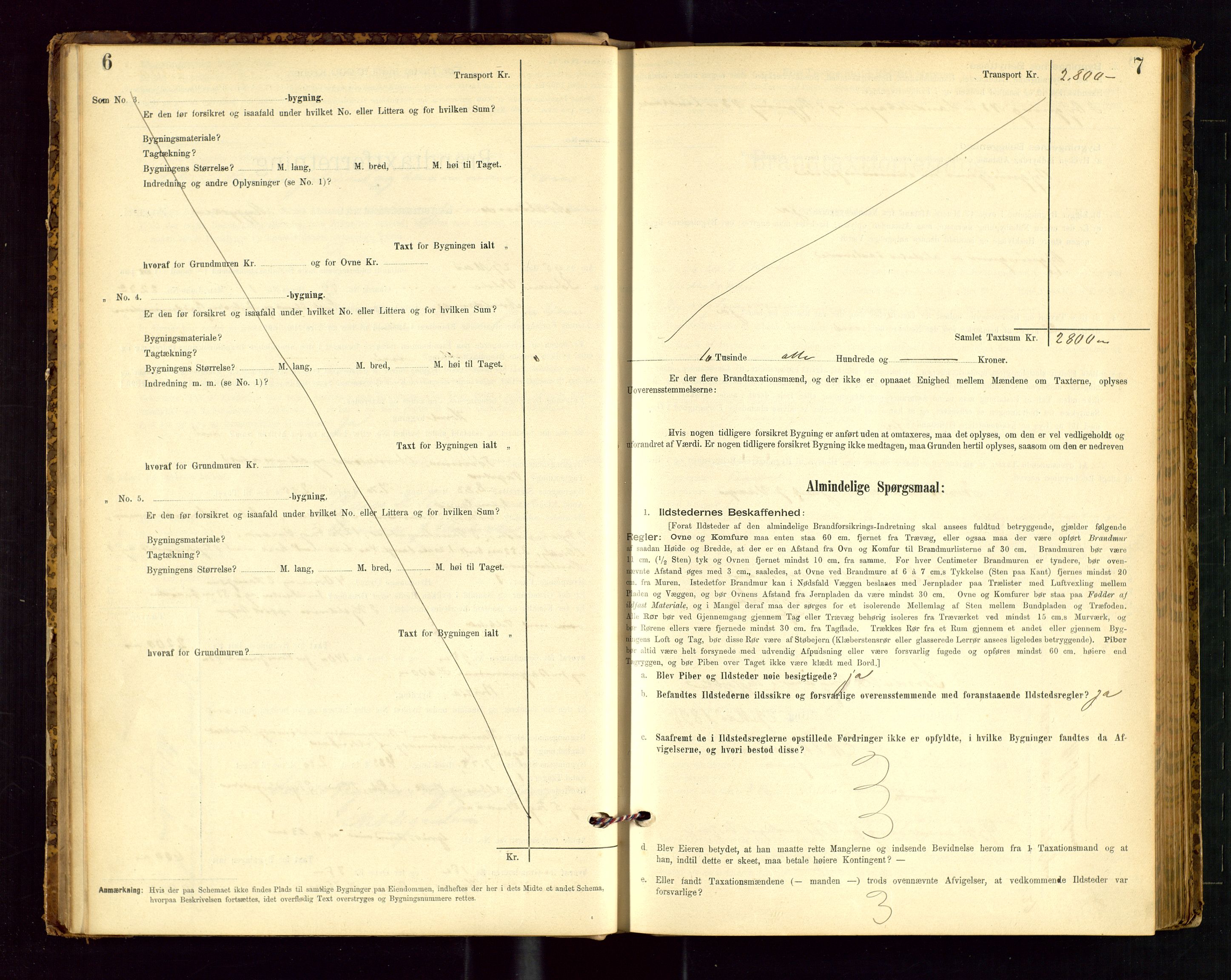 Avaldsnes lensmannskontor, AV/SAST-A-100286/Gob/L0001: "Brandtaxationsprotokol for Avaldsnes Lensmandsdistrikt Ryfylke Fogderi", 1894-1925, p. 6-7