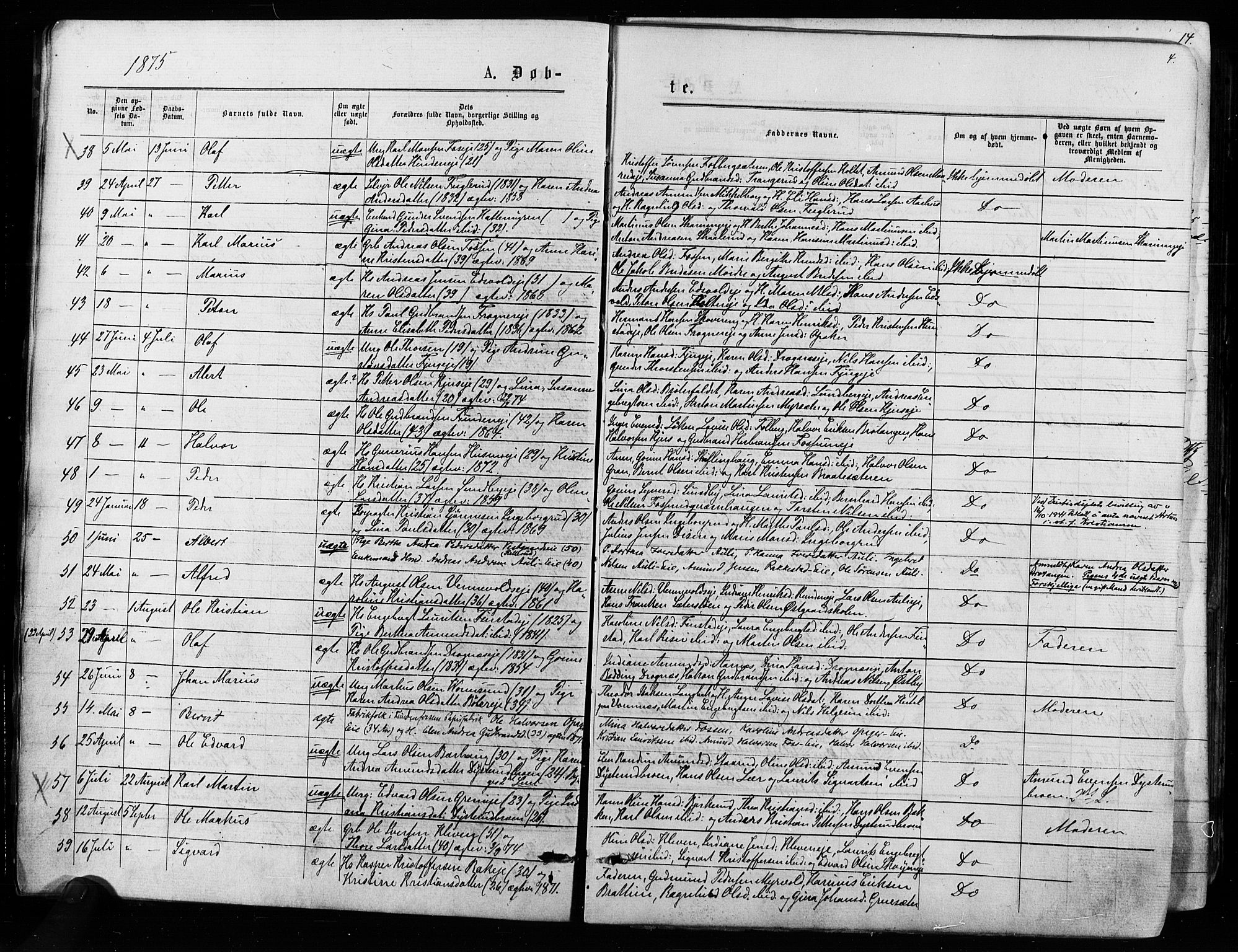 Nes prestekontor Kirkebøker, AV/SAO-A-10410/F/Fa/L0009: Parish register (official) no. I 9, 1875-1882, p. 4