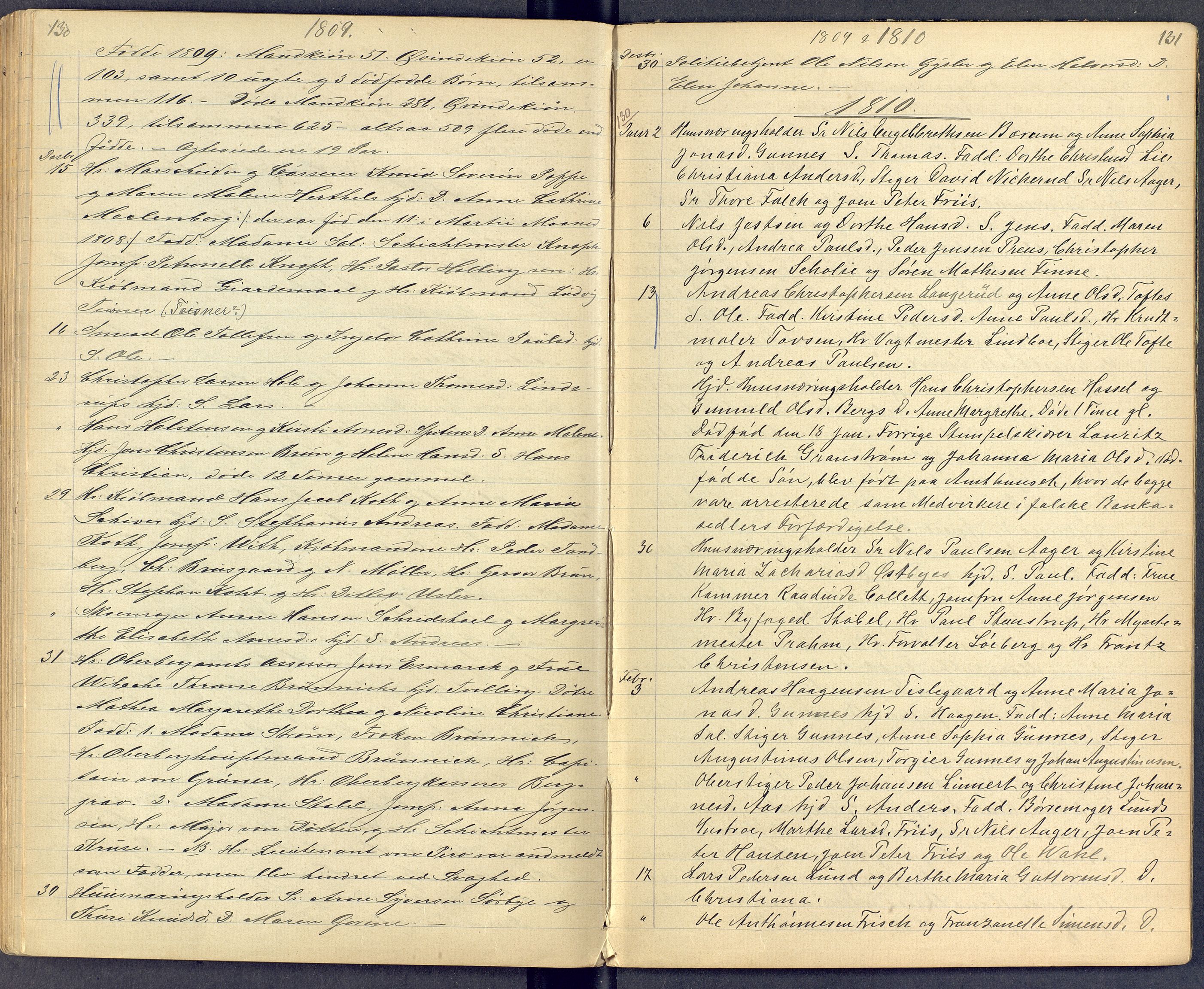 Kongsberg kirkebøker, AV/SAKO-A-22/G/Ga/L0000a: Parish register (copy) no. 0a, 1795-1816, p. 130-131