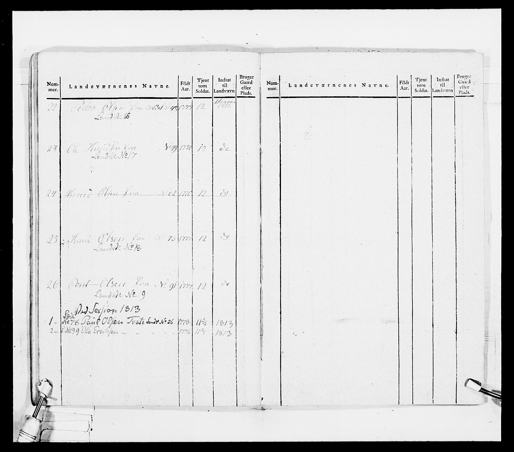 Generalitets- og kommissariatskollegiet, Det kongelige norske kommissariatskollegium, AV/RA-EA-5420/E/Eh/L0036a: Nordafjelske gevorbne infanteriregiment, 1813, p. 492