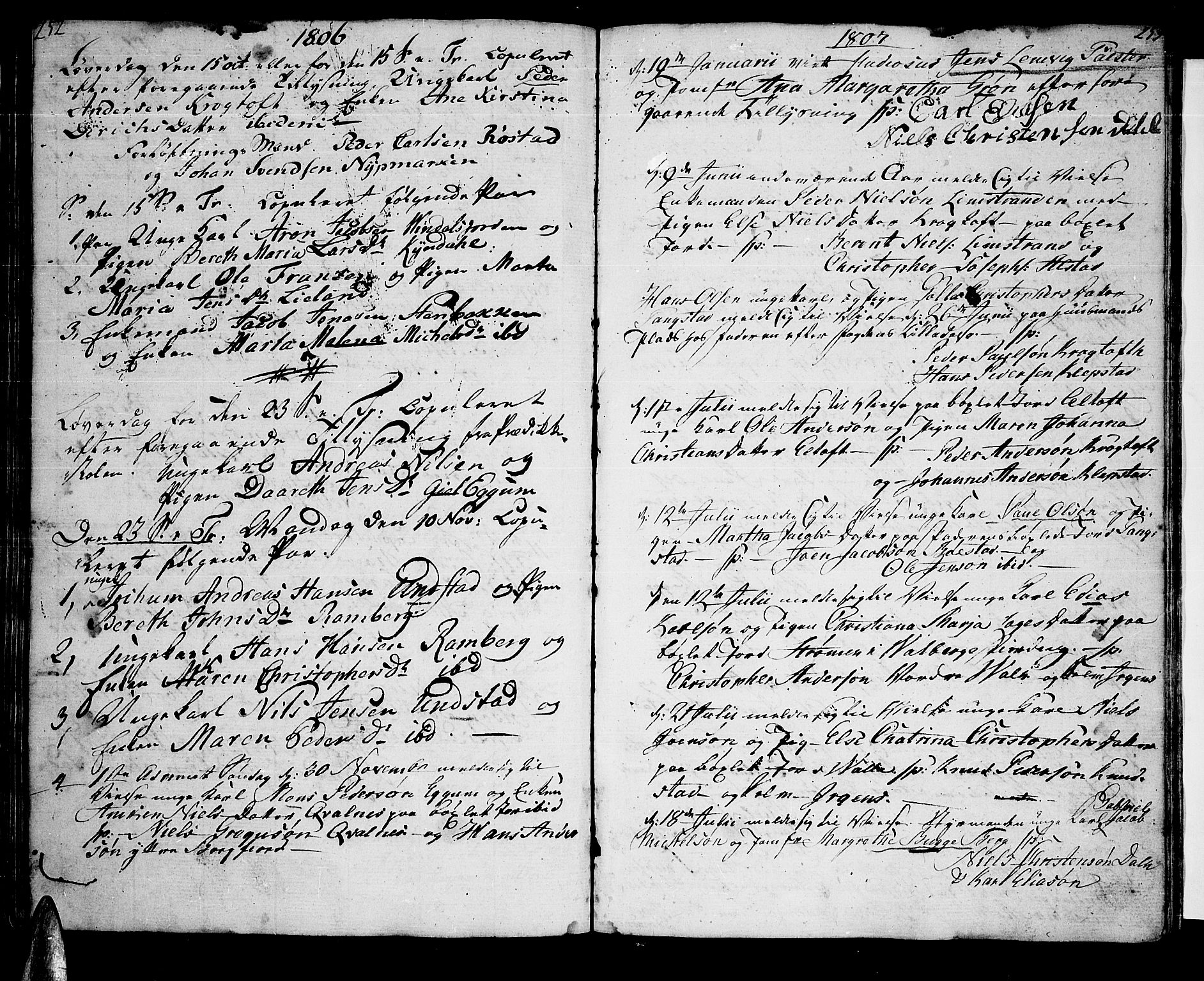 Ministerialprotokoller, klokkerbøker og fødselsregistre - Nordland, SAT/A-1459/880/L1129: Parish register (official) no. 880A03, 1796-1821, p. 252-253