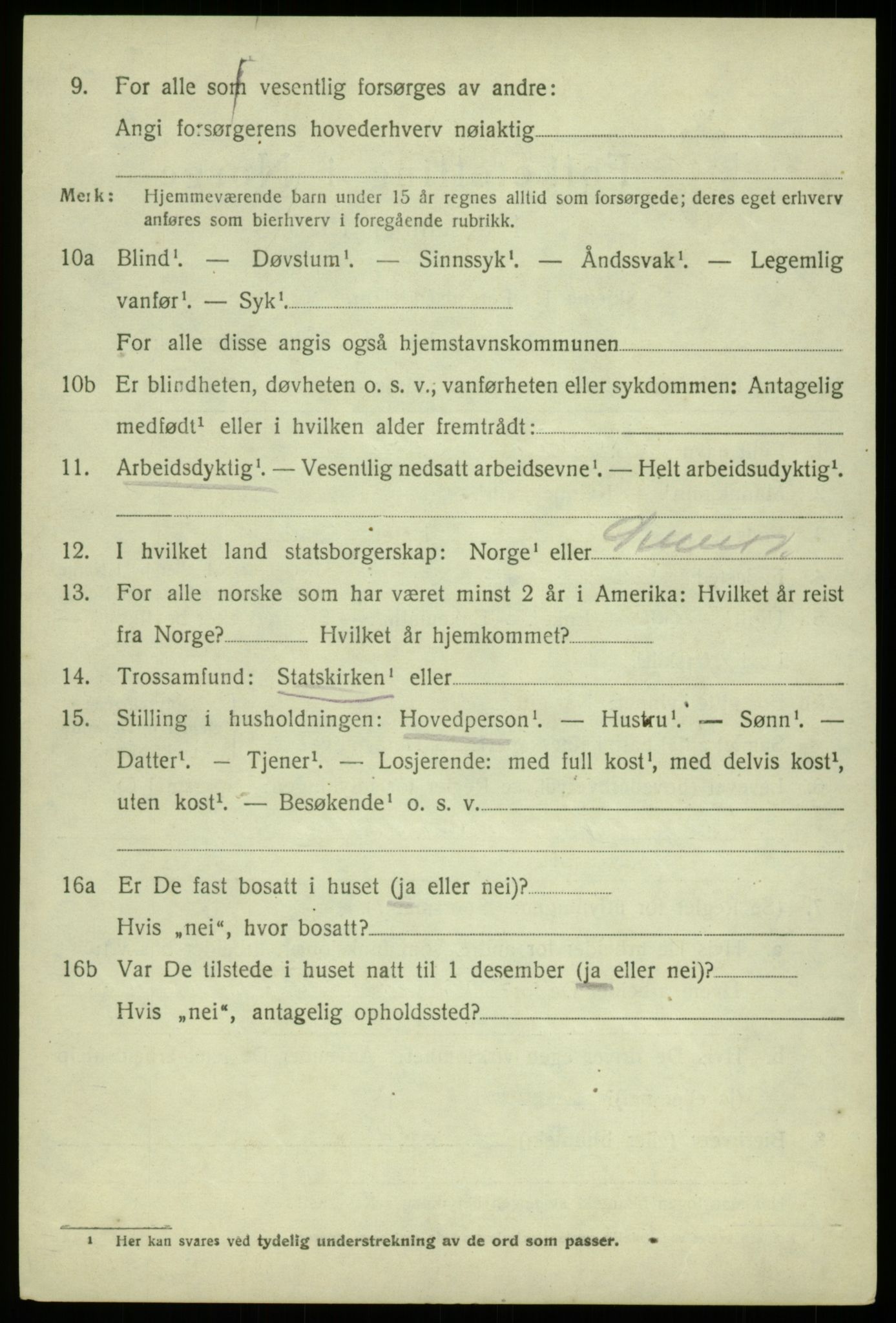 SAB, 1920 census for Fjell, 1920, p. 8749