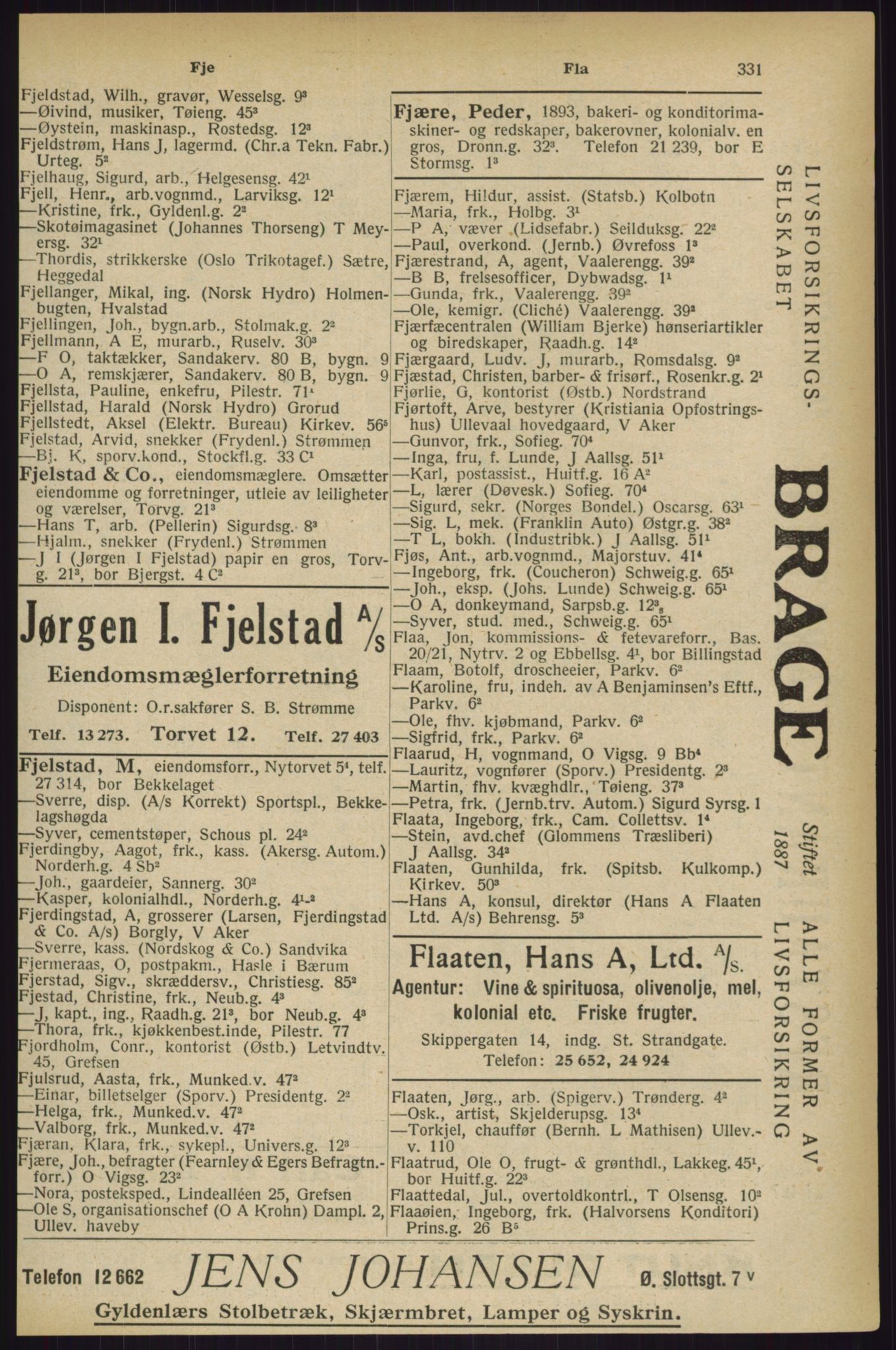 Kristiania/Oslo adressebok, PUBL/-, 1927, p. 331