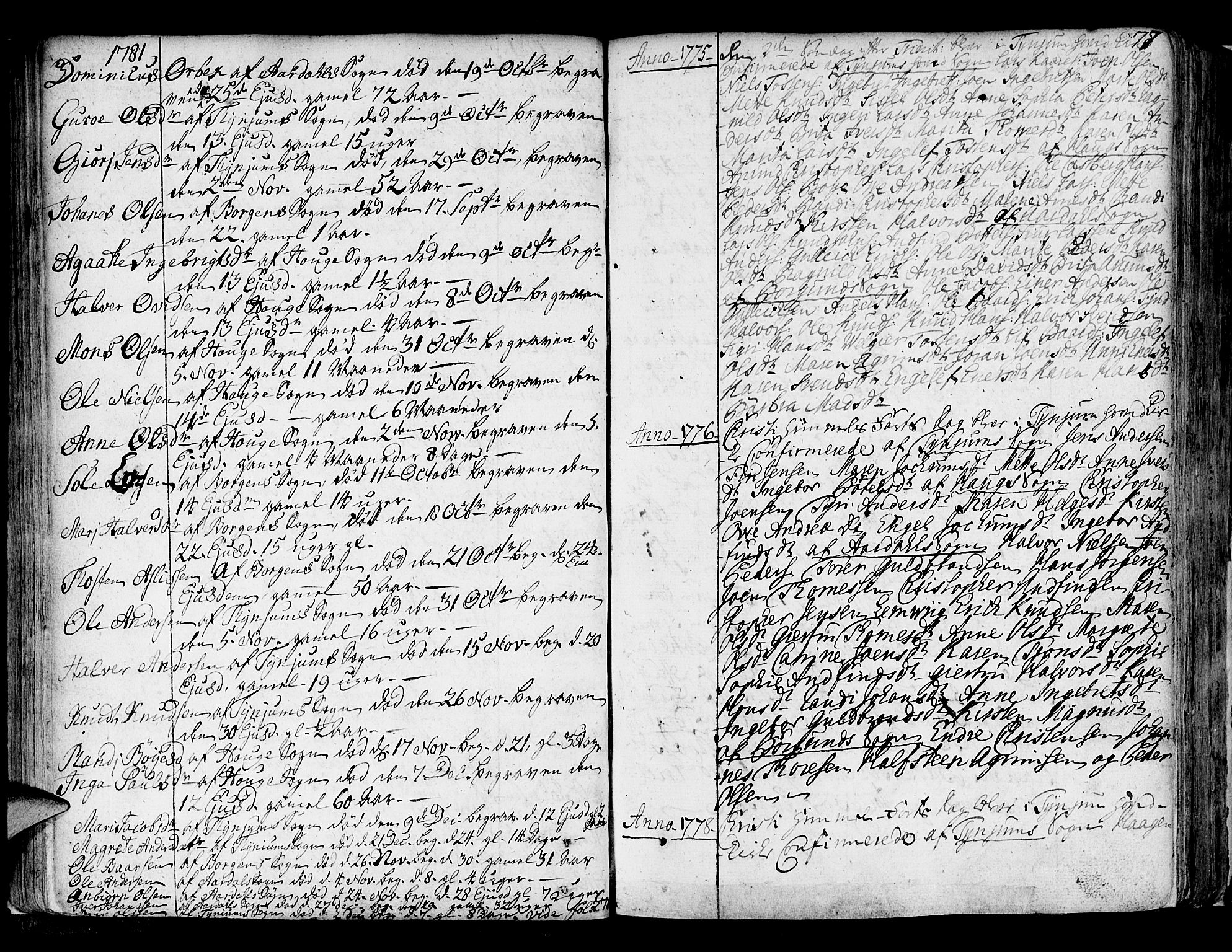 Lærdal sokneprestembete, SAB/A-81201: Parish register (official) no. A 2, 1752-1782, p. 77