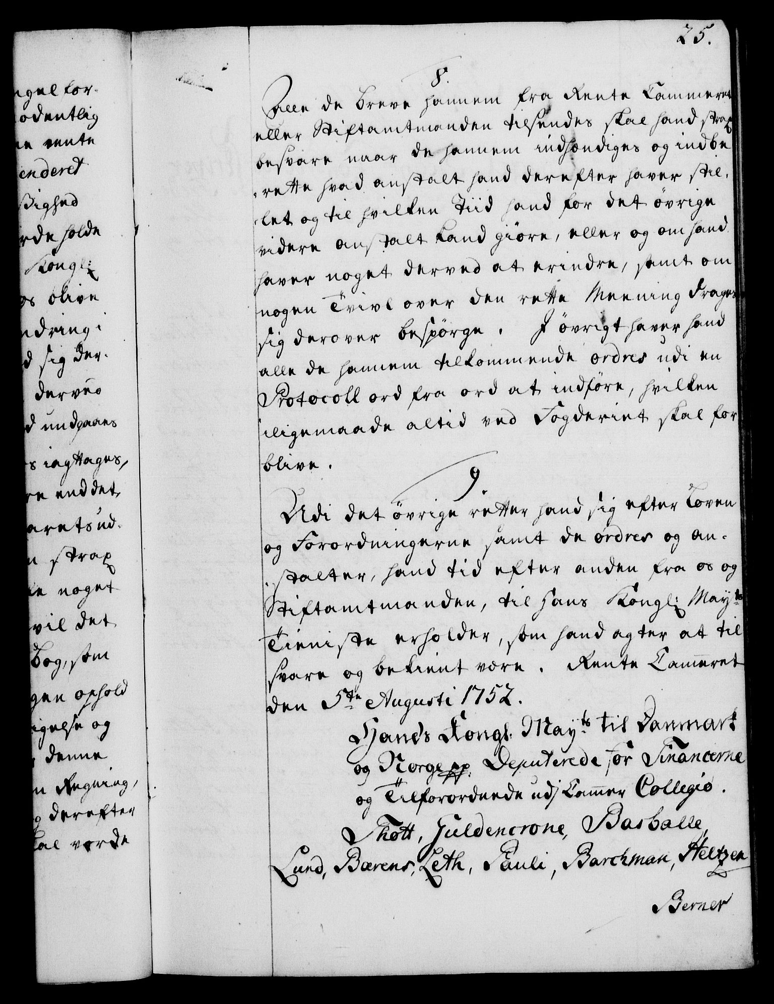 Rentekammeret, Kammerkanselliet, RA/EA-3111/G/Gg/Ggi/L0003: Norsk instruksjonsprotokoll med register (merket RK 53.36), 1751-1775, p. 25