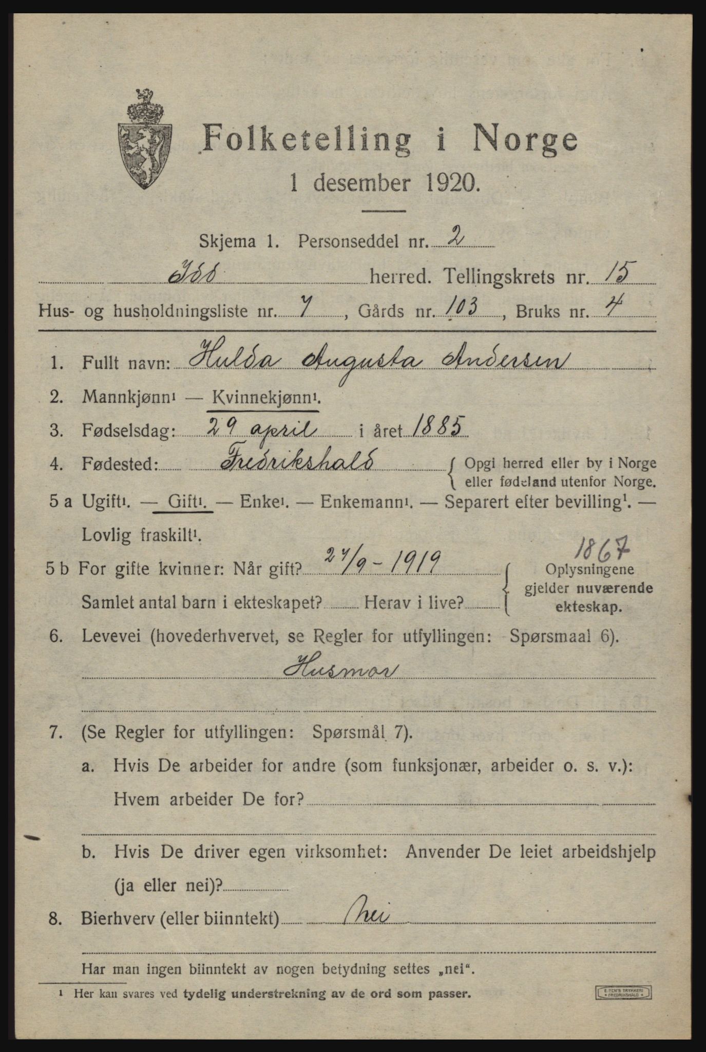 SAO, 1920 census for Idd, 1920, p. 13749