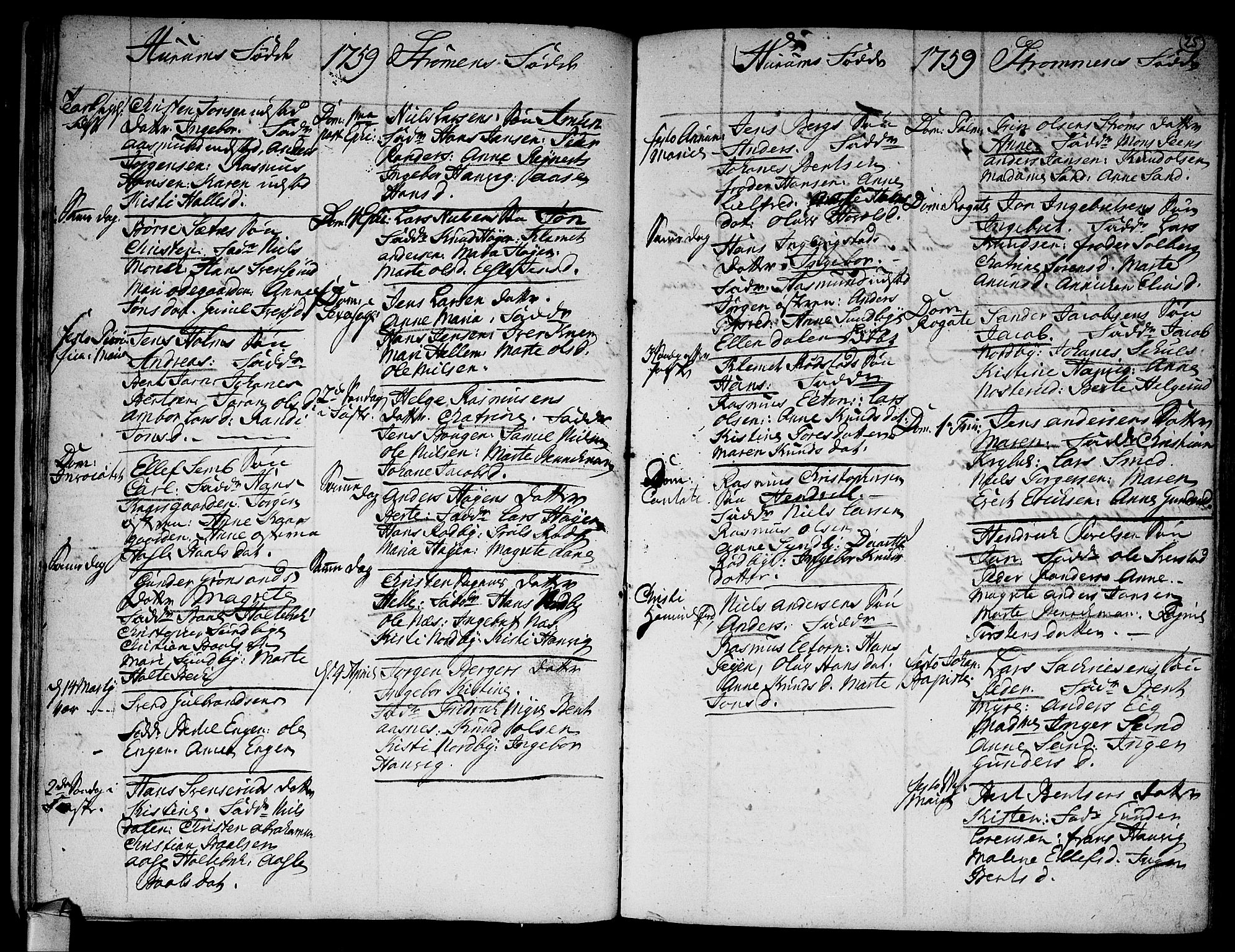 Hurum kirkebøker, SAKO/A-229/F/Fa/L0006: Parish register (official) no. 6, 1756-1770, p. 25