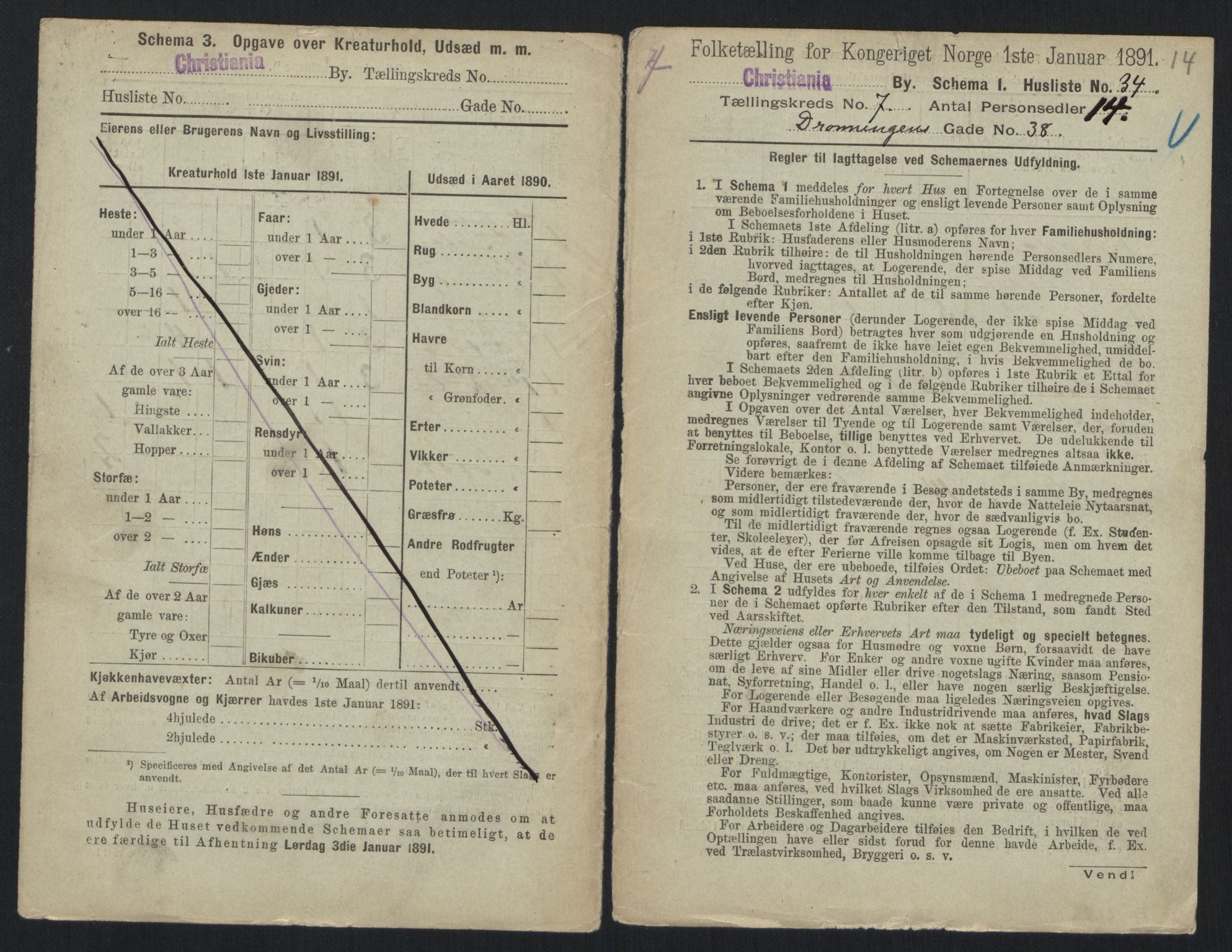 RA, 1891 census for 0301 Kristiania, 1891, p. 2761