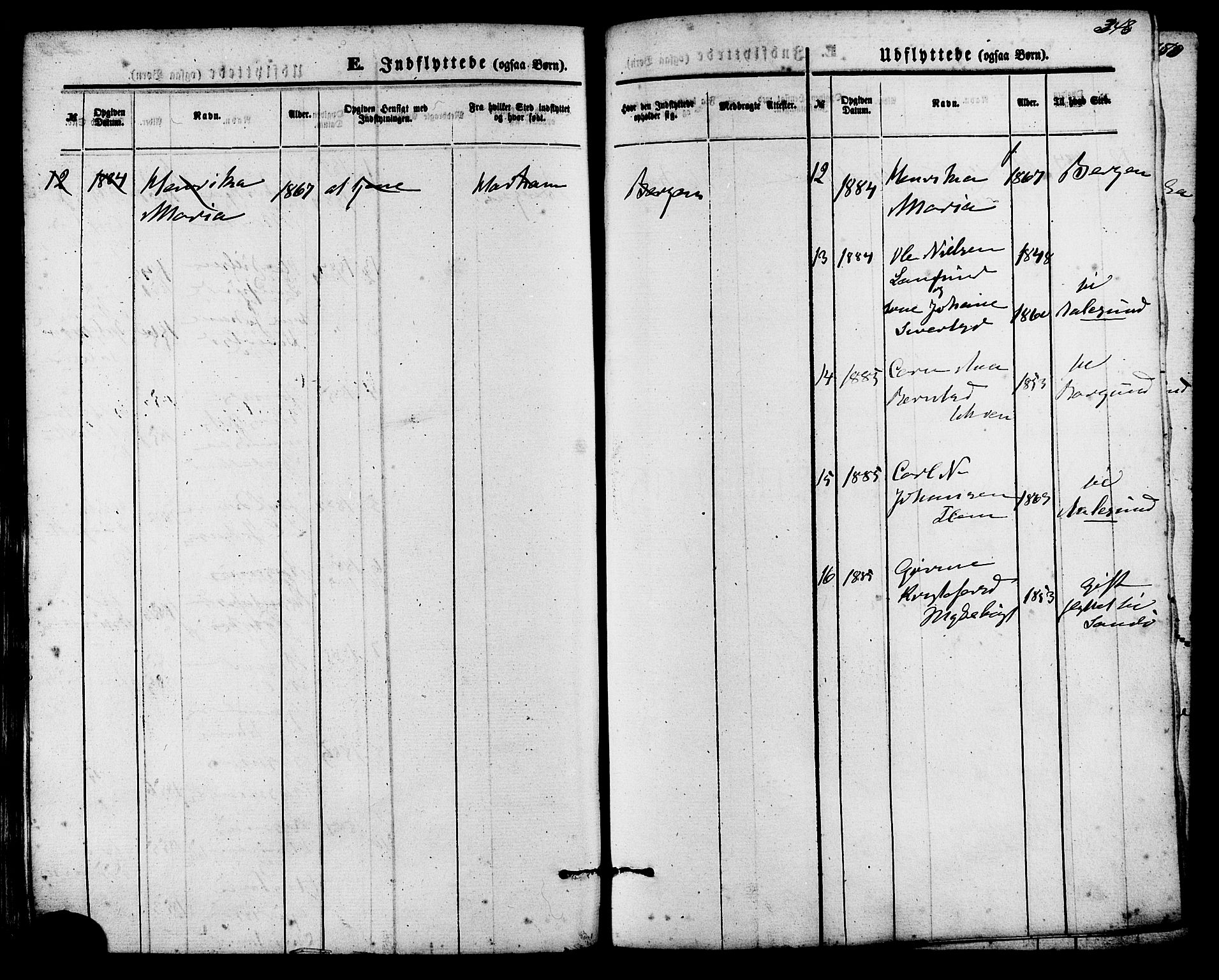 Ministerialprotokoller, klokkerbøker og fødselsregistre - Møre og Romsdal, AV/SAT-A-1454/536/L0500: Parish register (official) no. 536A09, 1876-1889, p. 348