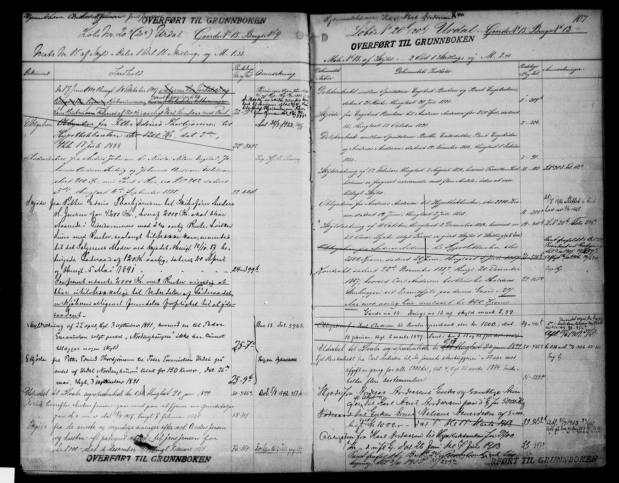 Onsøy sorenskriveri, AV/SAO-A-10474/G/Gb/Gbc/L0001a: Mortgage register no. III 1a, 1887, p. 107