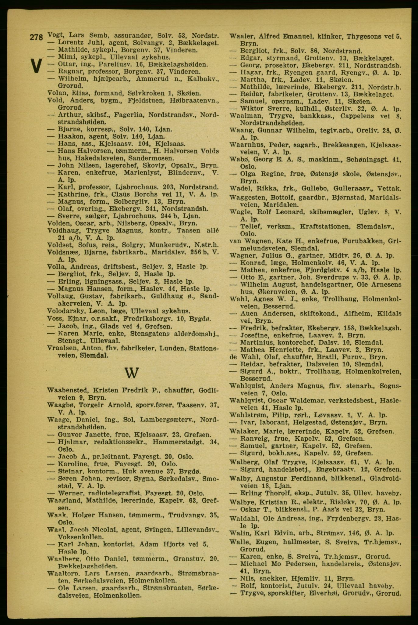 Aker adressebok/adressekalender, PUBL/001/A/004: Aker adressebok, 1929, p. 278