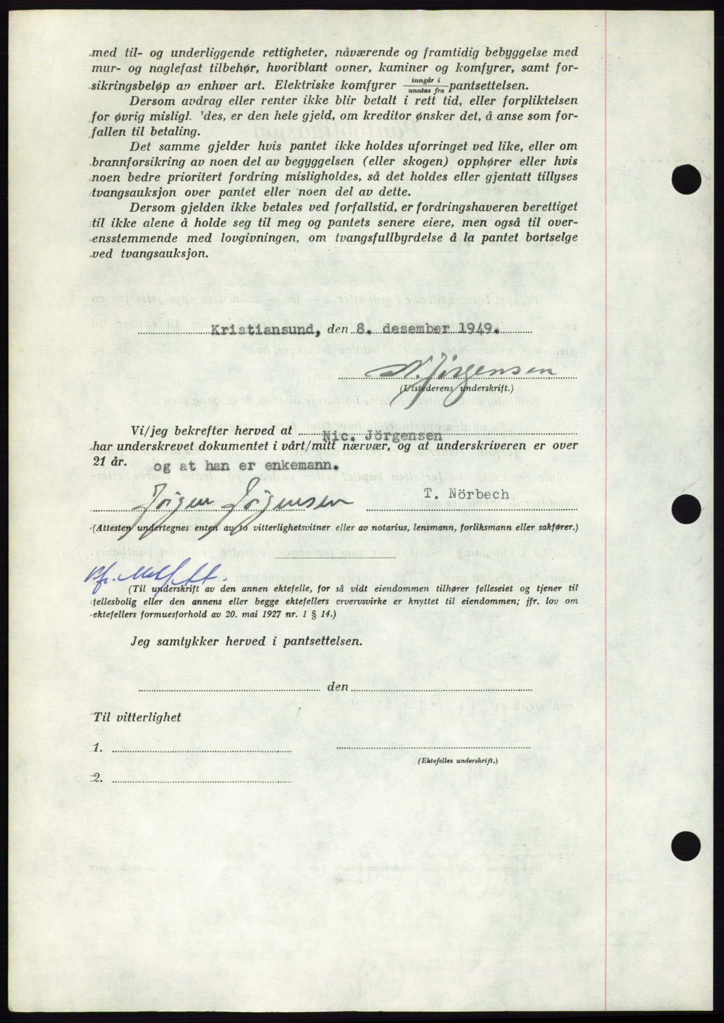 Nordmøre sorenskriveri, AV/SAT-A-4132/1/2/2Ca: Mortgage book no. B103, 1949-1950, Diary no: : 35/1950