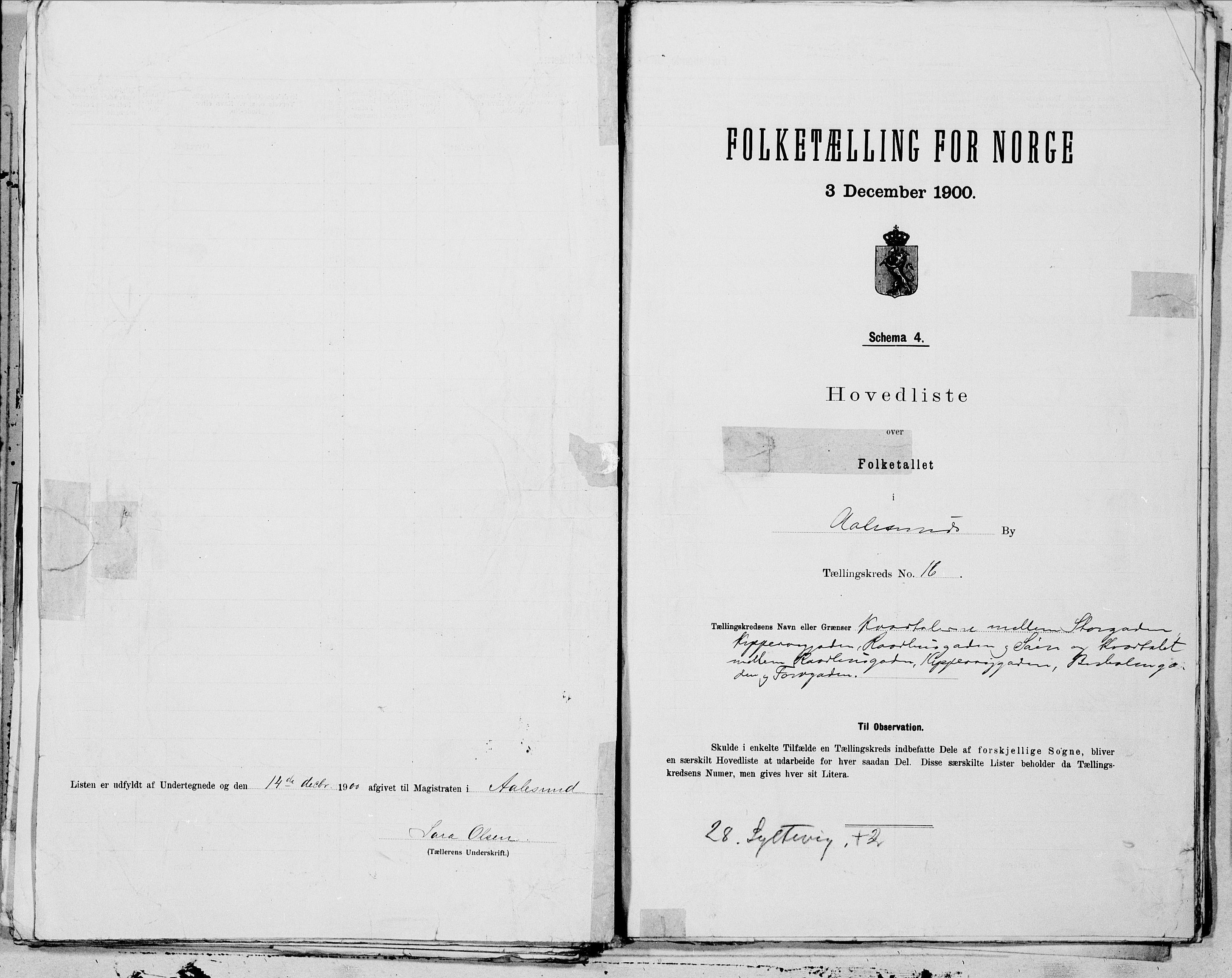 SAT, 1900 census for Ålesund, 1900, p. 32