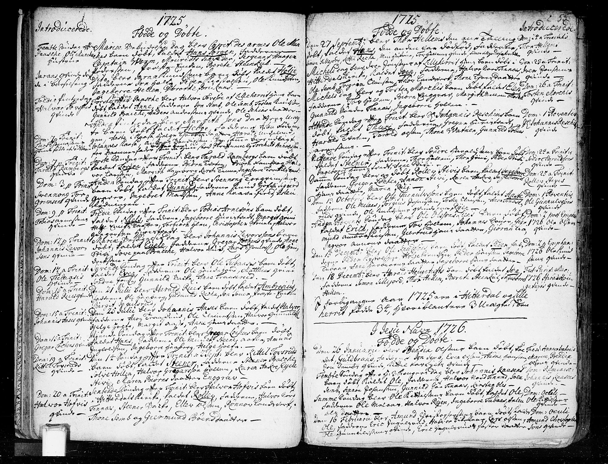 Heddal kirkebøker, SAKO/A-268/F/Fa/L0003: Parish register (official) no. I 3, 1723-1783, p. 55