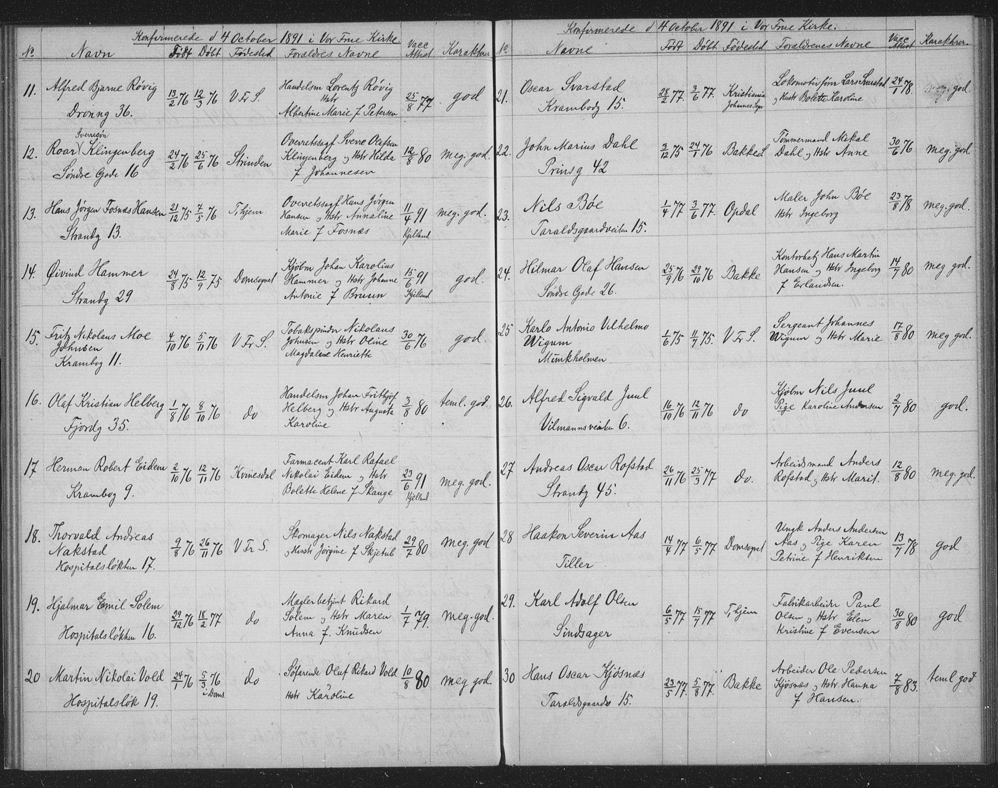 Ministerialprotokoller, klokkerbøker og fødselsregistre - Sør-Trøndelag, AV/SAT-A-1456/602/L0128: Curate's parish register no. 602B02, 1879-1895