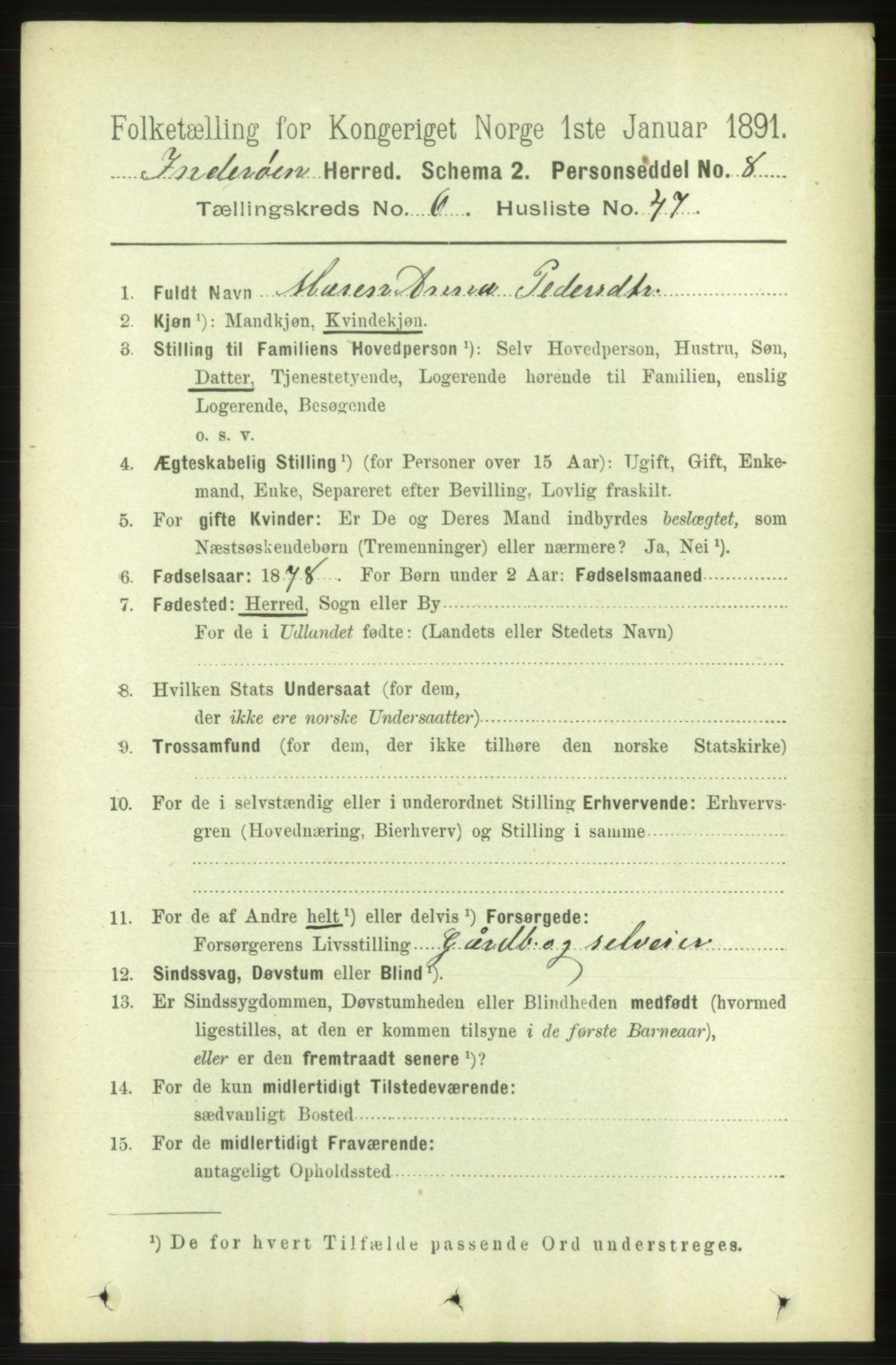 RA, 1891 census for 1729 Inderøy, 1891, p. 3650