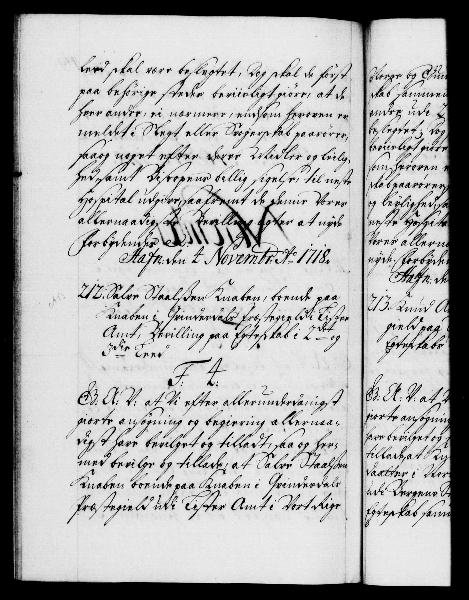 Danske Kanselli 1572-1799, AV/RA-EA-3023/F/Fc/Fca/Fcaa/L0022: Norske registre, 1716-1719, p. 419b