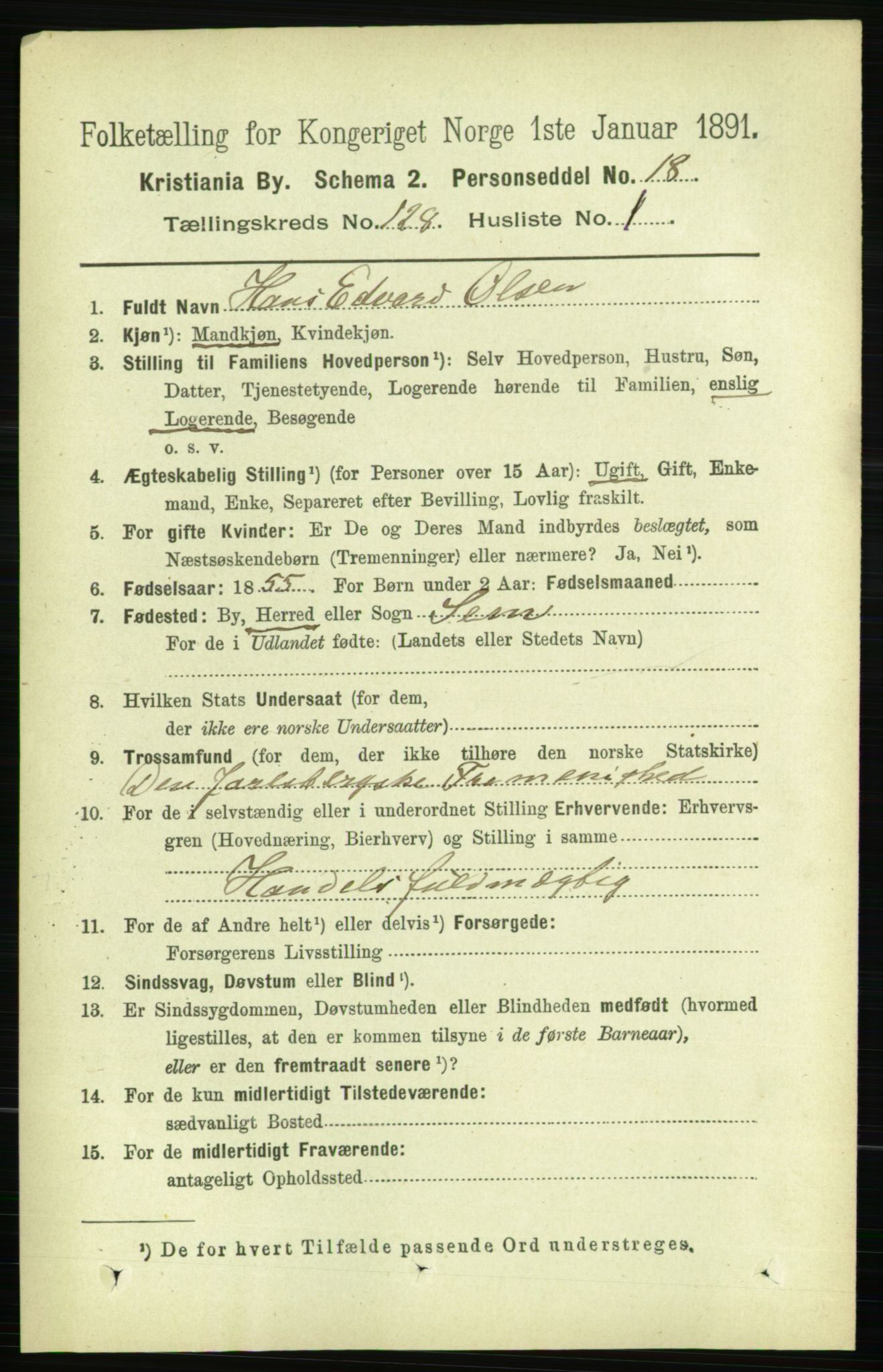 RA, 1891 census for 0301 Kristiania, 1891, p. 68603