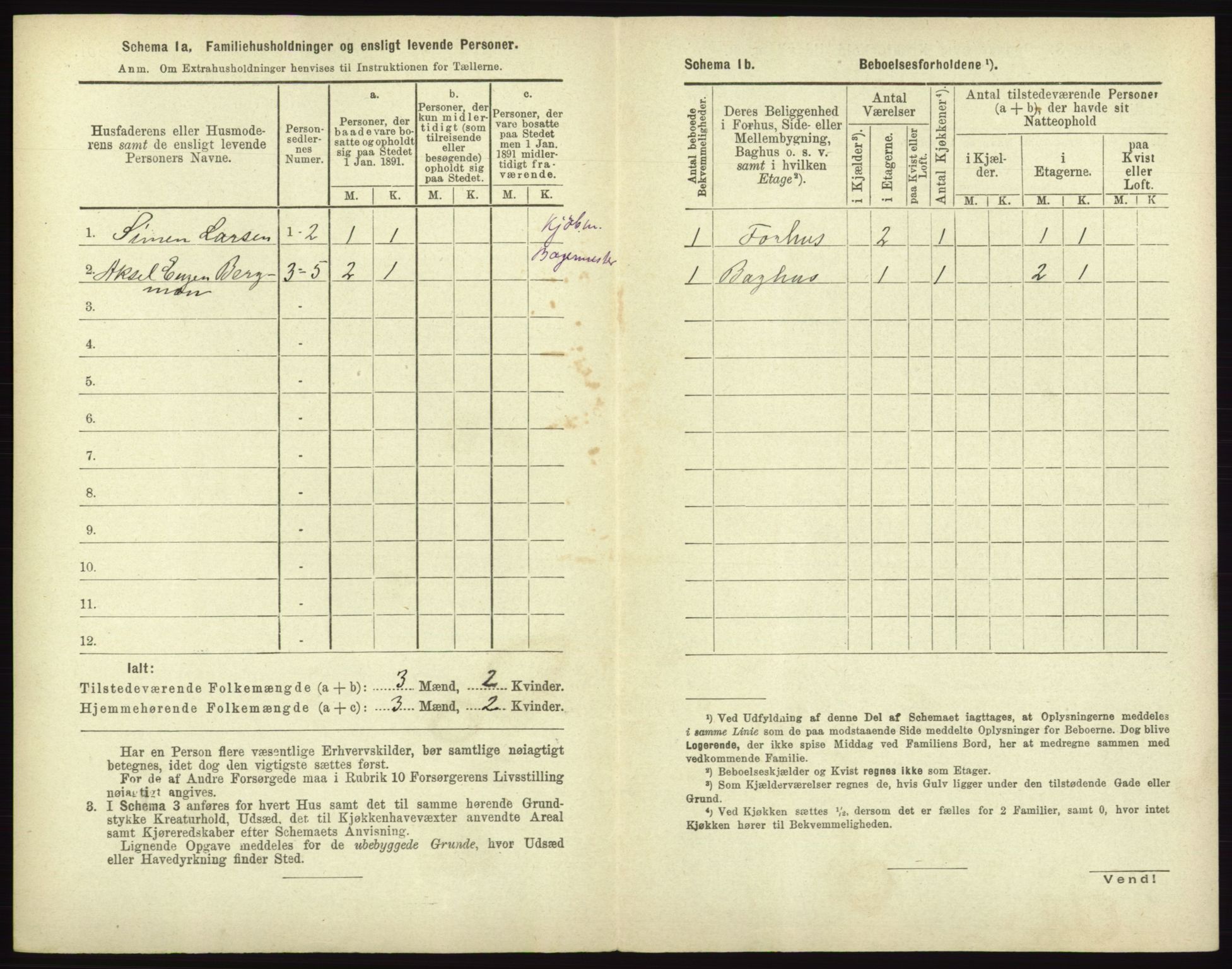 RA, 1891 census for 0101 Fredrikshald, 1891, p. 1539