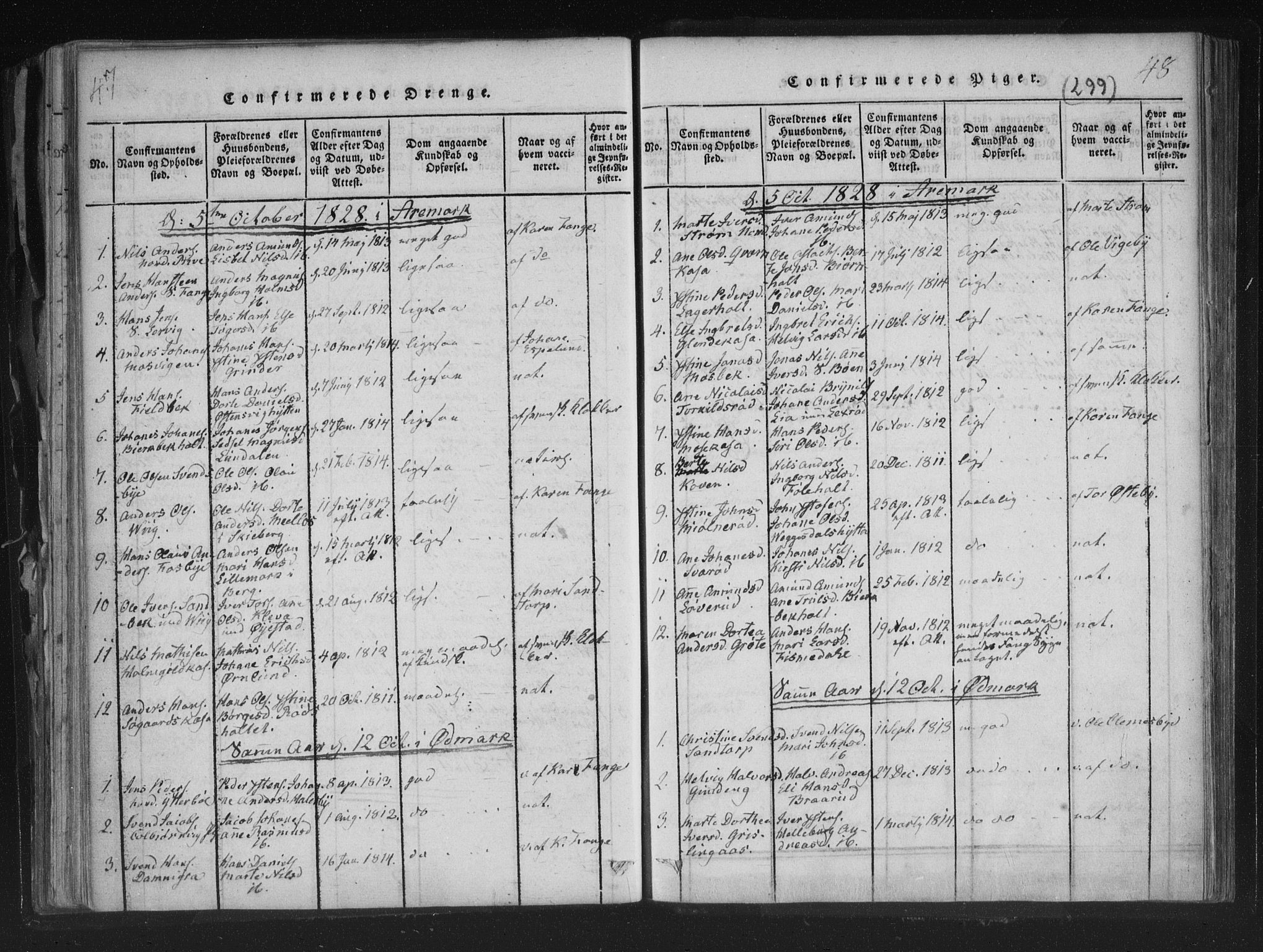 Aremark prestekontor Kirkebøker, SAO/A-10899/F/Fc/L0001: Parish register (official) no. III 1, 1814-1834, p. 47-48