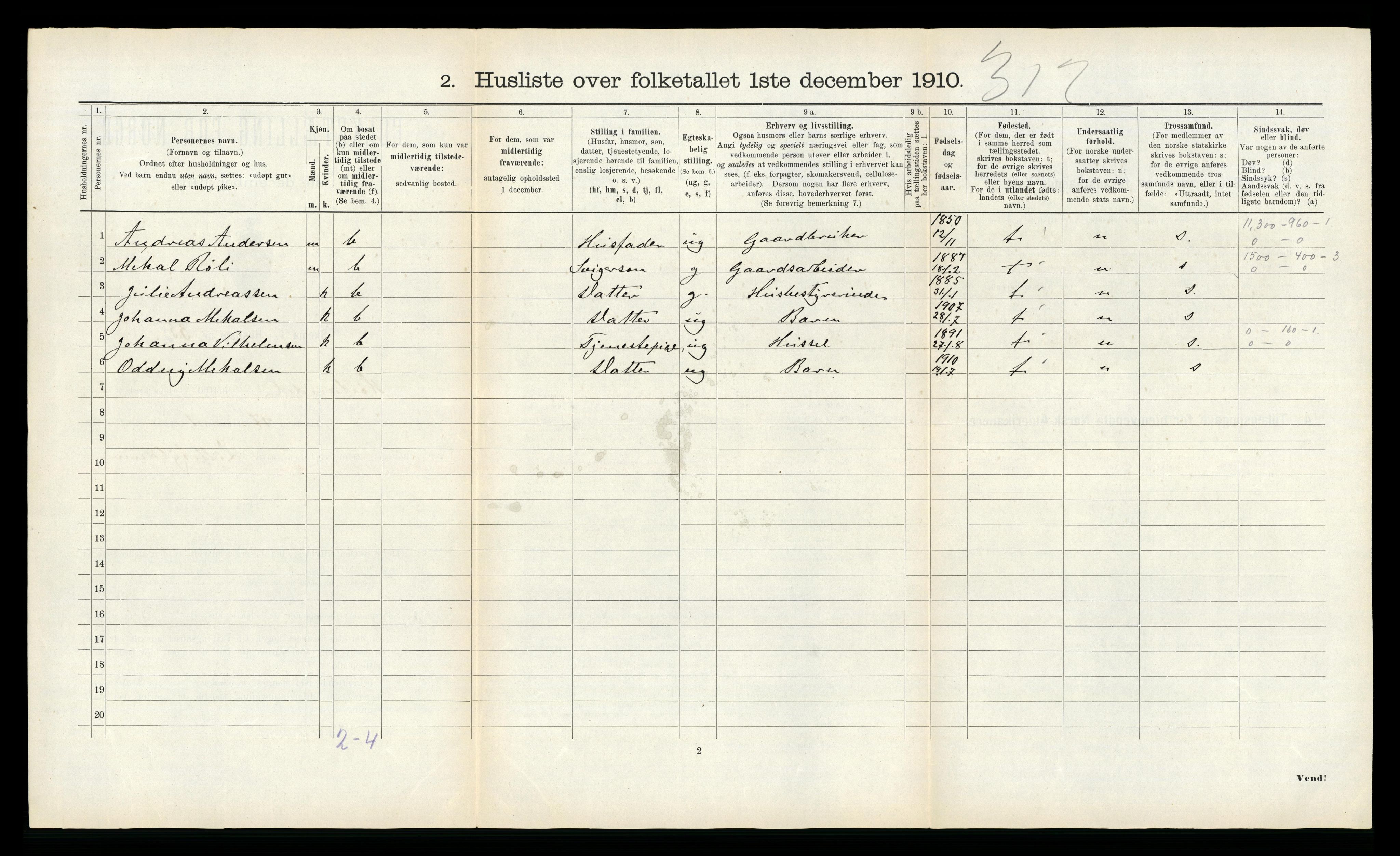 RA, 1910 census for Høylandet, 1910, p. 145