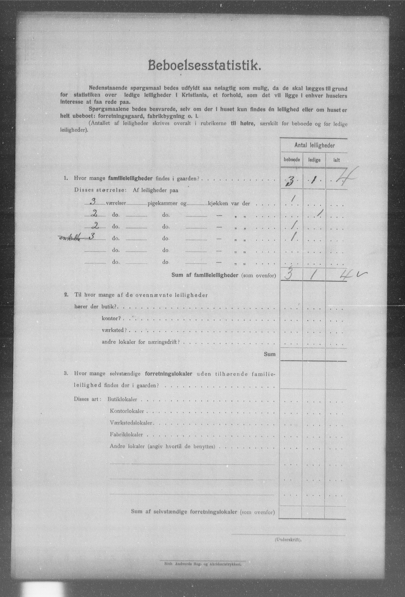 OBA, Municipal Census 1904 for Kristiania, 1904, p. 2073