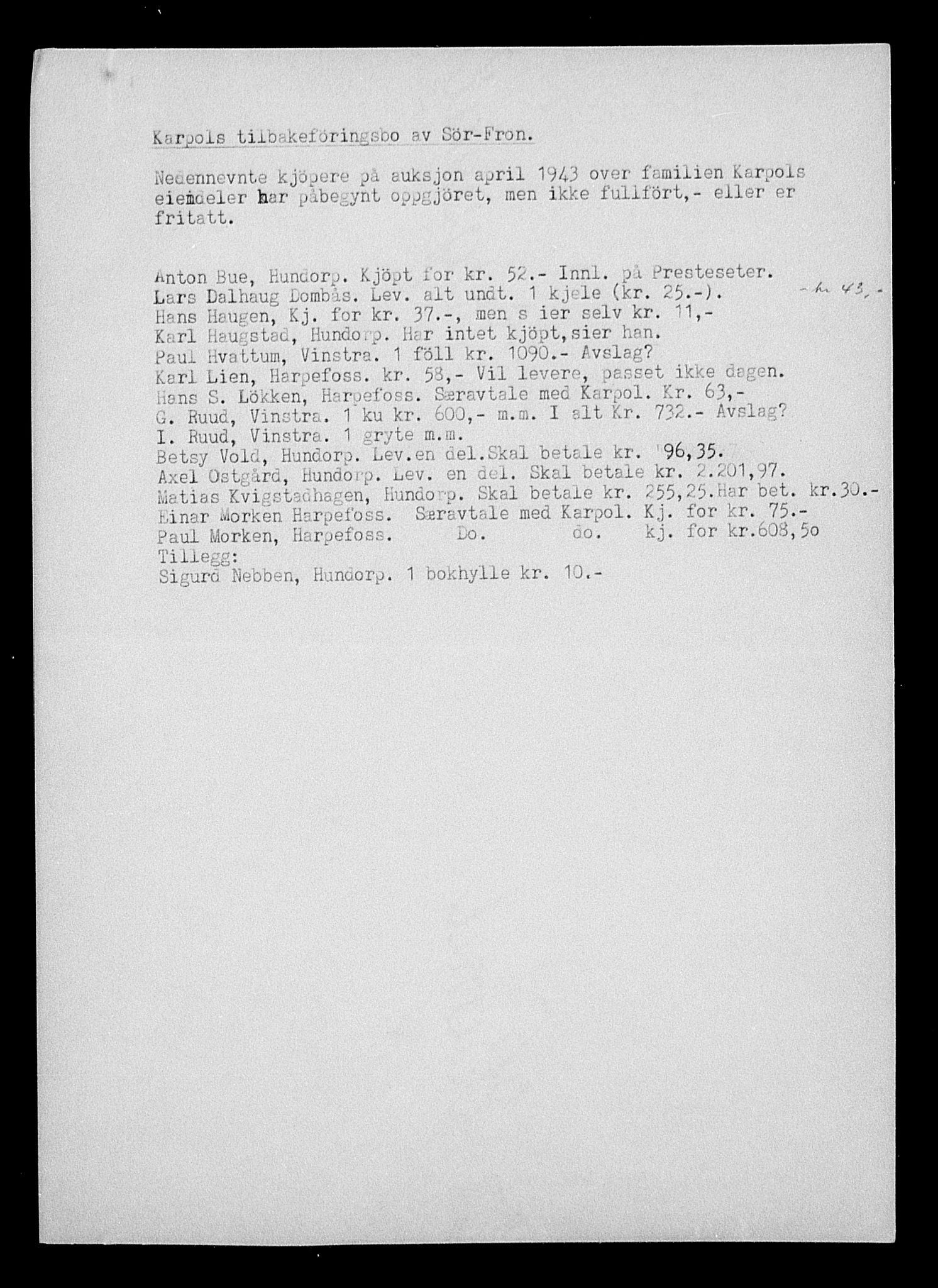 Justisdepartementet, Tilbakeføringskontoret for inndratte formuer, AV/RA-S-1564/H/Hc/Hcc/L0949: --, 1945-1947, p. 490