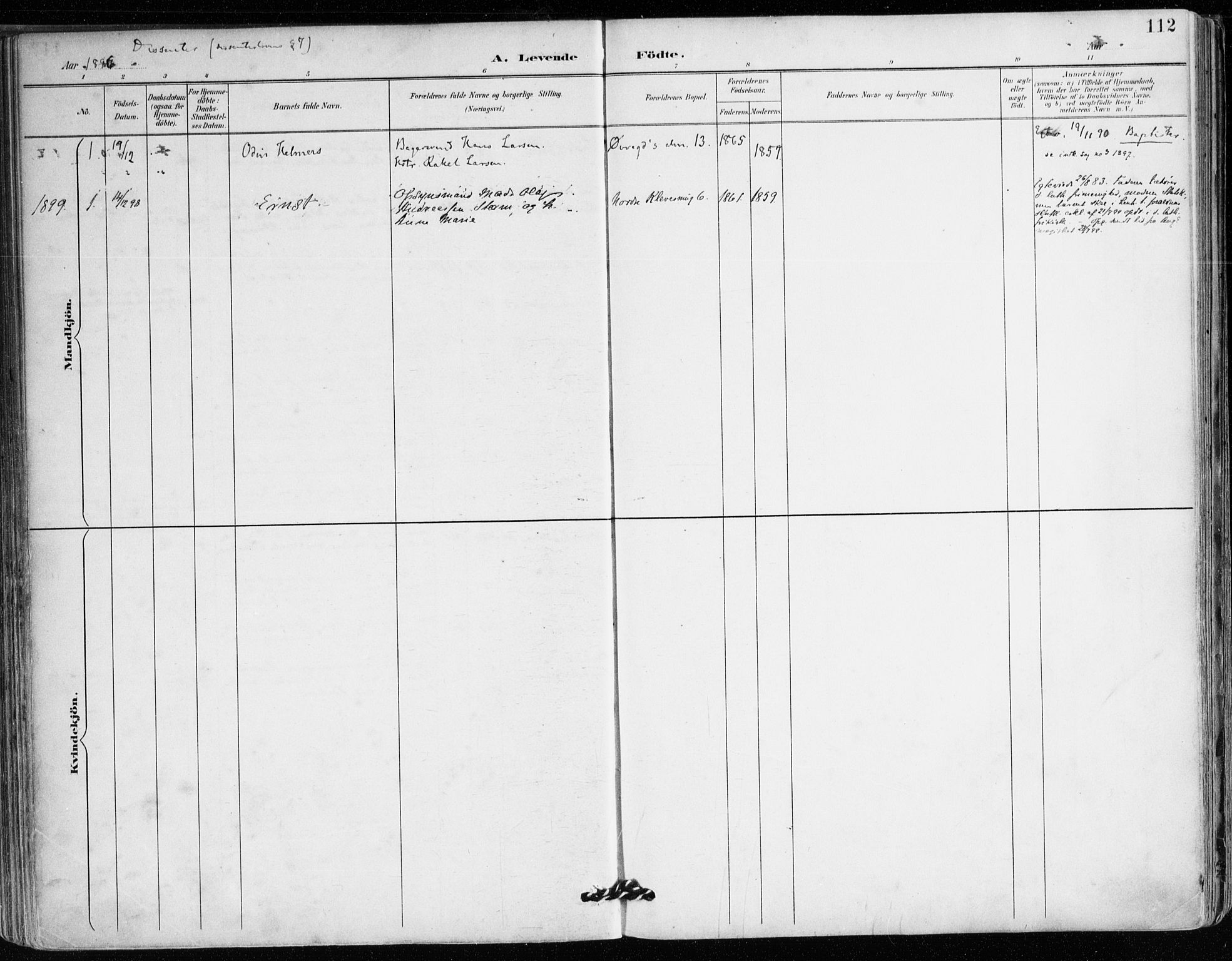 Mariakirken Sokneprestembete, SAB/A-76901/H/Haa/L0008: Parish register (official) no. A 8, 1893-1942, p. 112
