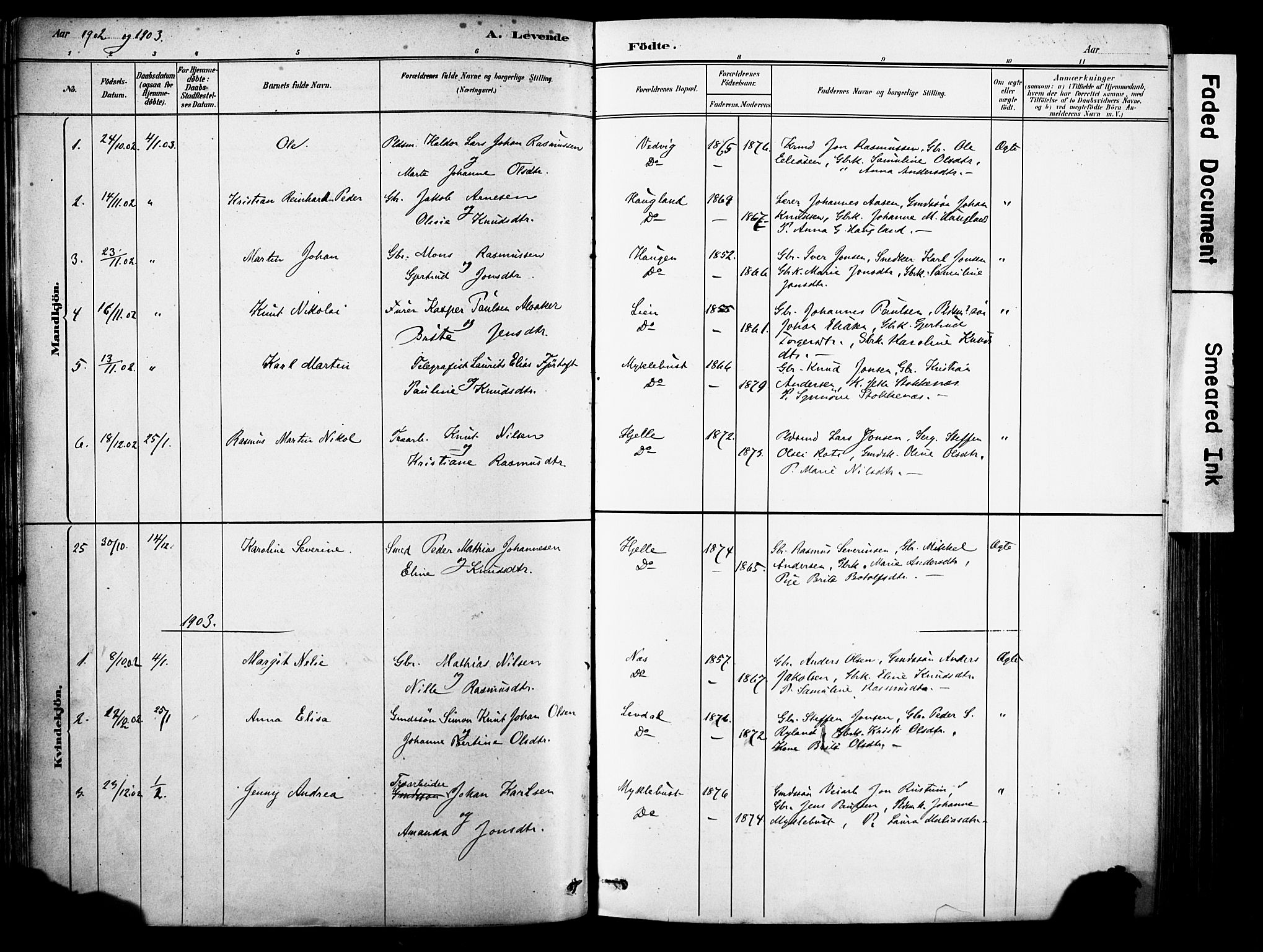 Eid sokneprestembete, AV/SAB-A-82301/H/Haa/Haab/L0001: Parish register (official) no. B 1, 1879-1906