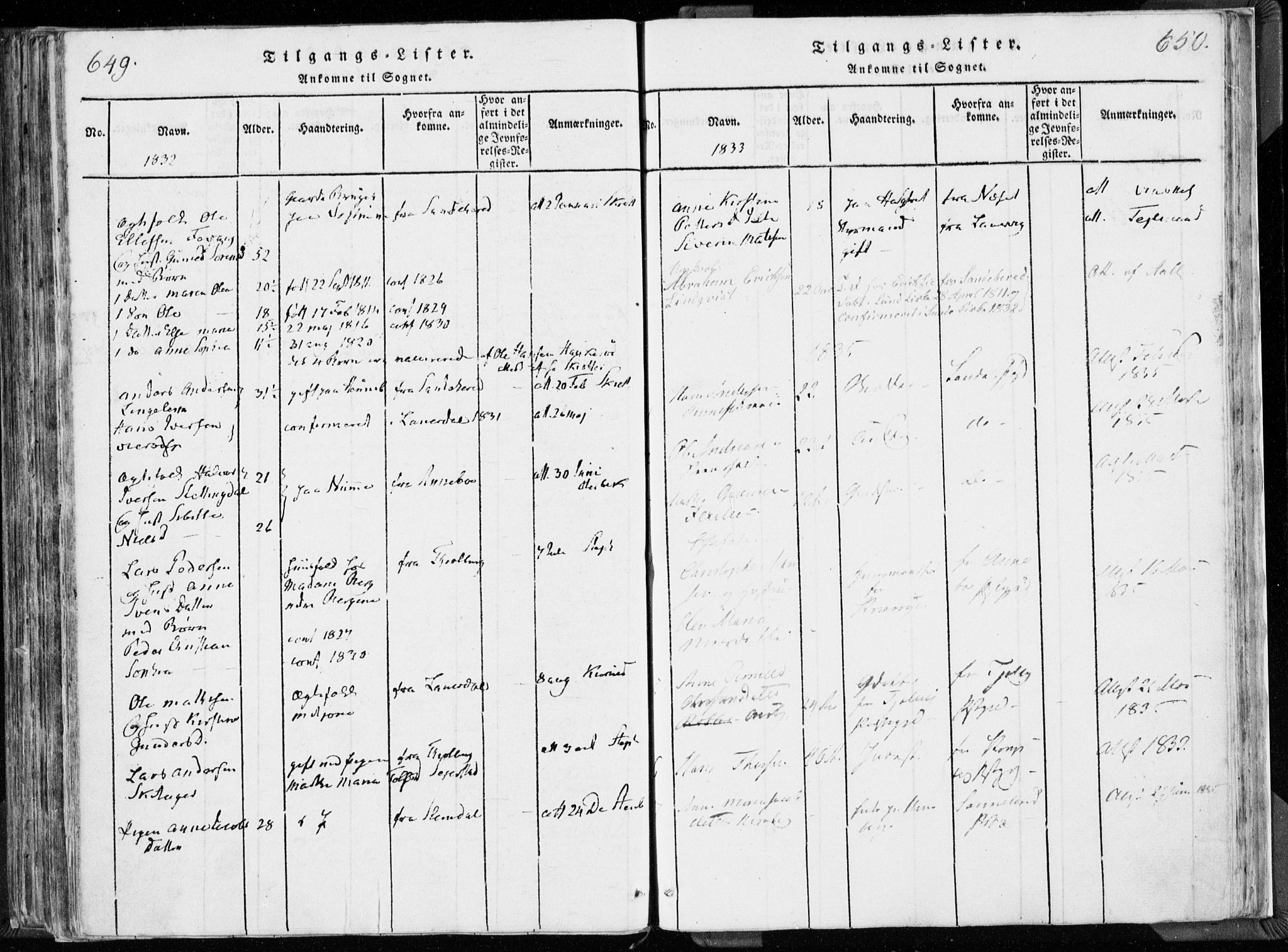 Hedrum kirkebøker, AV/SAKO-A-344/F/Fa/L0004: Parish register (official) no. I 4, 1817-1835, p. 649-650