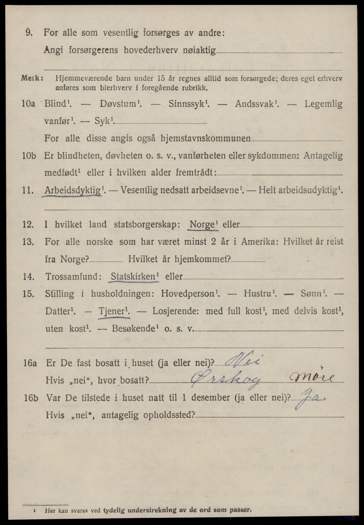 SAT, 1920 census for Hareid, 1920, p. 932