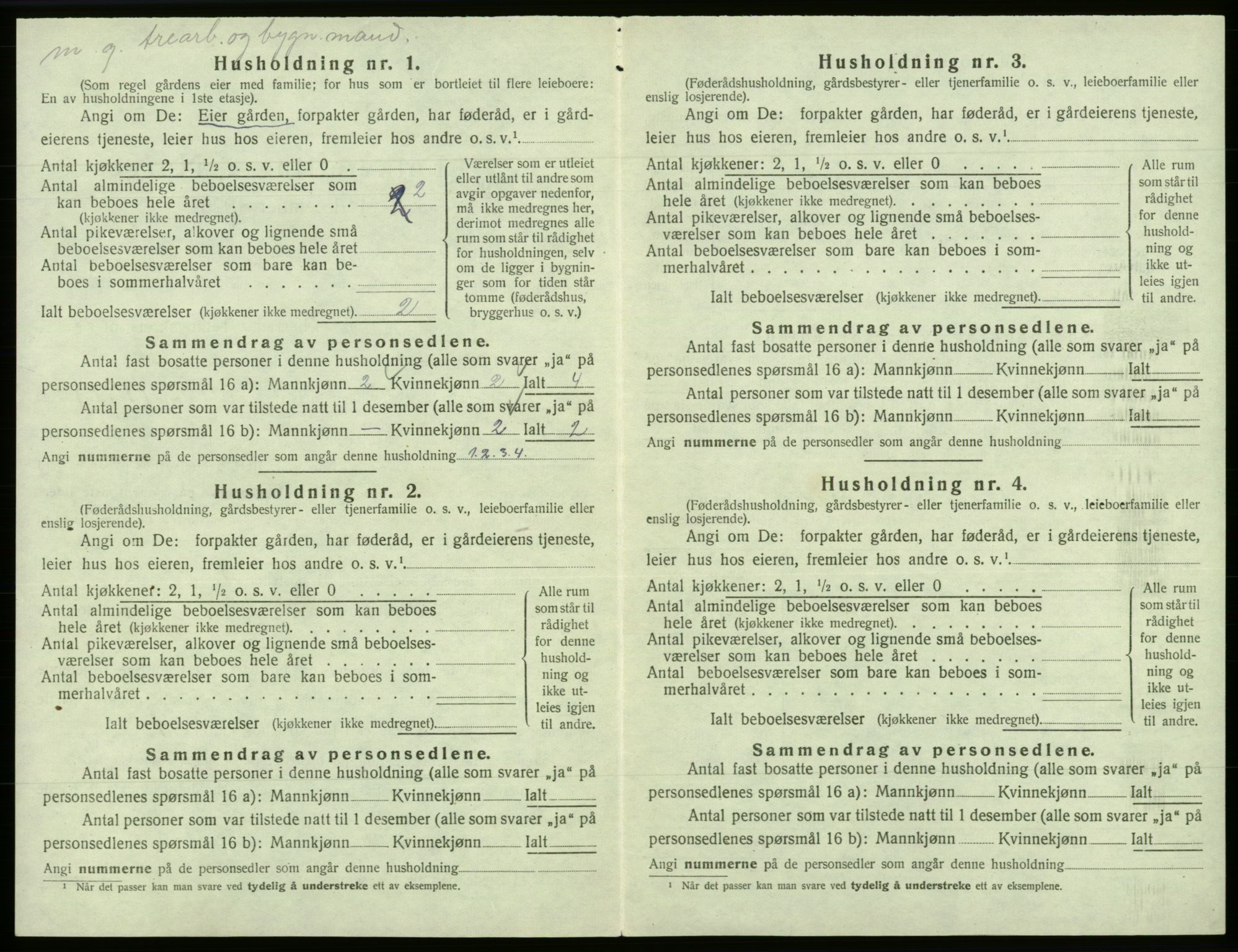 SAB, 1920 census for Fana, 1920, p. 2744