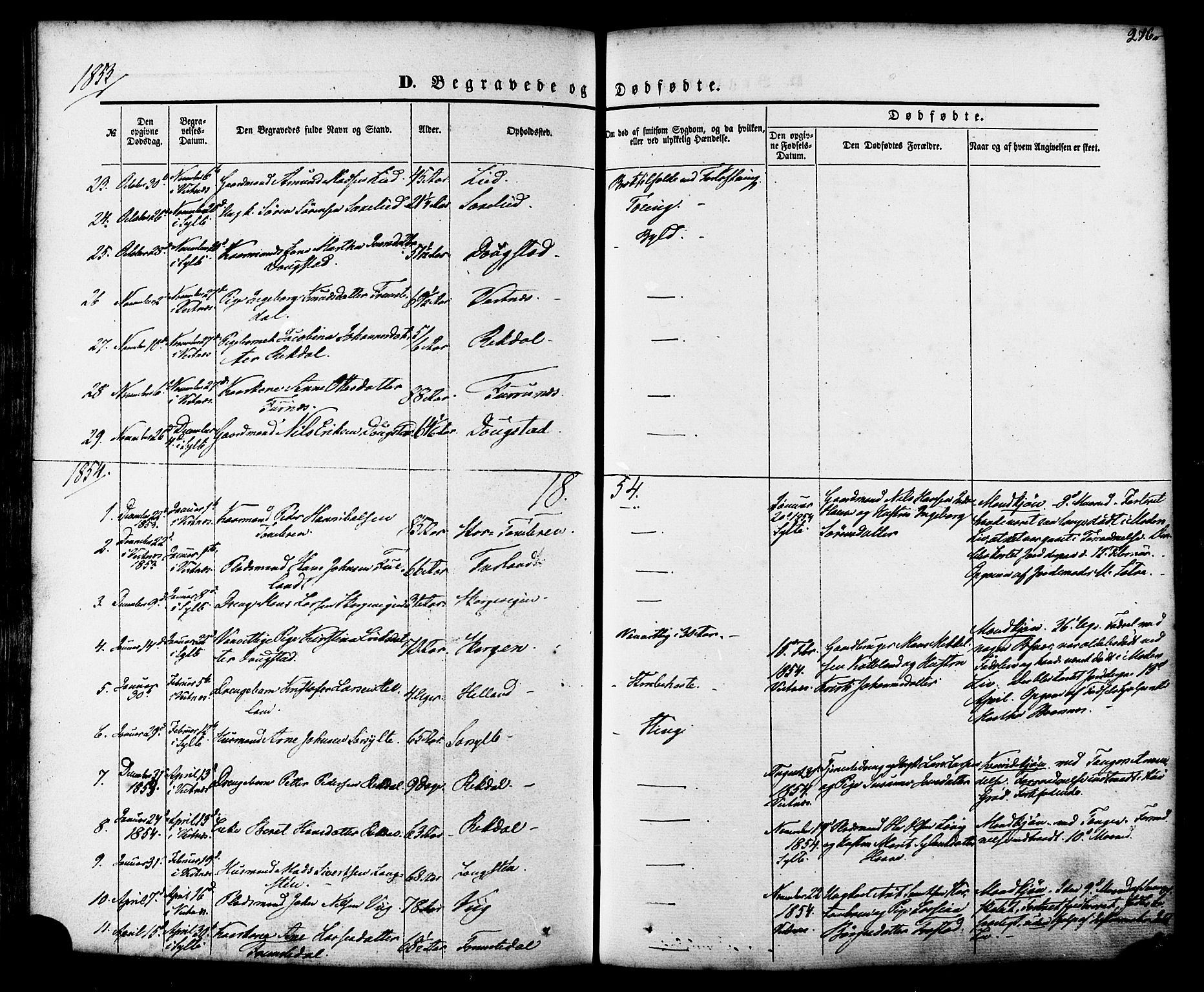 Ministerialprotokoller, klokkerbøker og fødselsregistre - Møre og Romsdal, SAT/A-1454/539/L0529: Parish register (official) no. 539A02, 1848-1872, p. 276