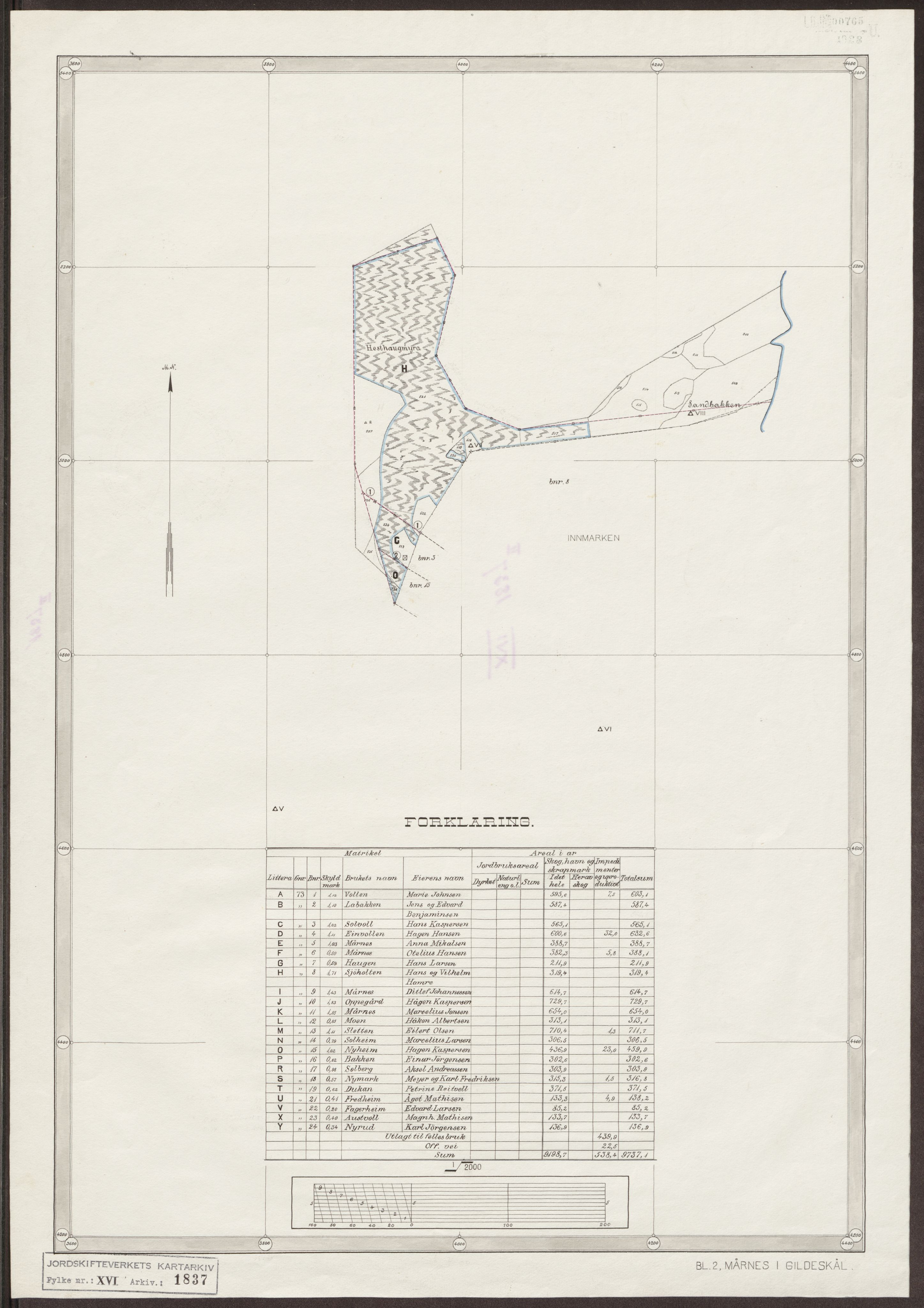 Jordskifteverkets kartarkiv, AV/RA-S-3929/T, 1859-1988, p. 2222