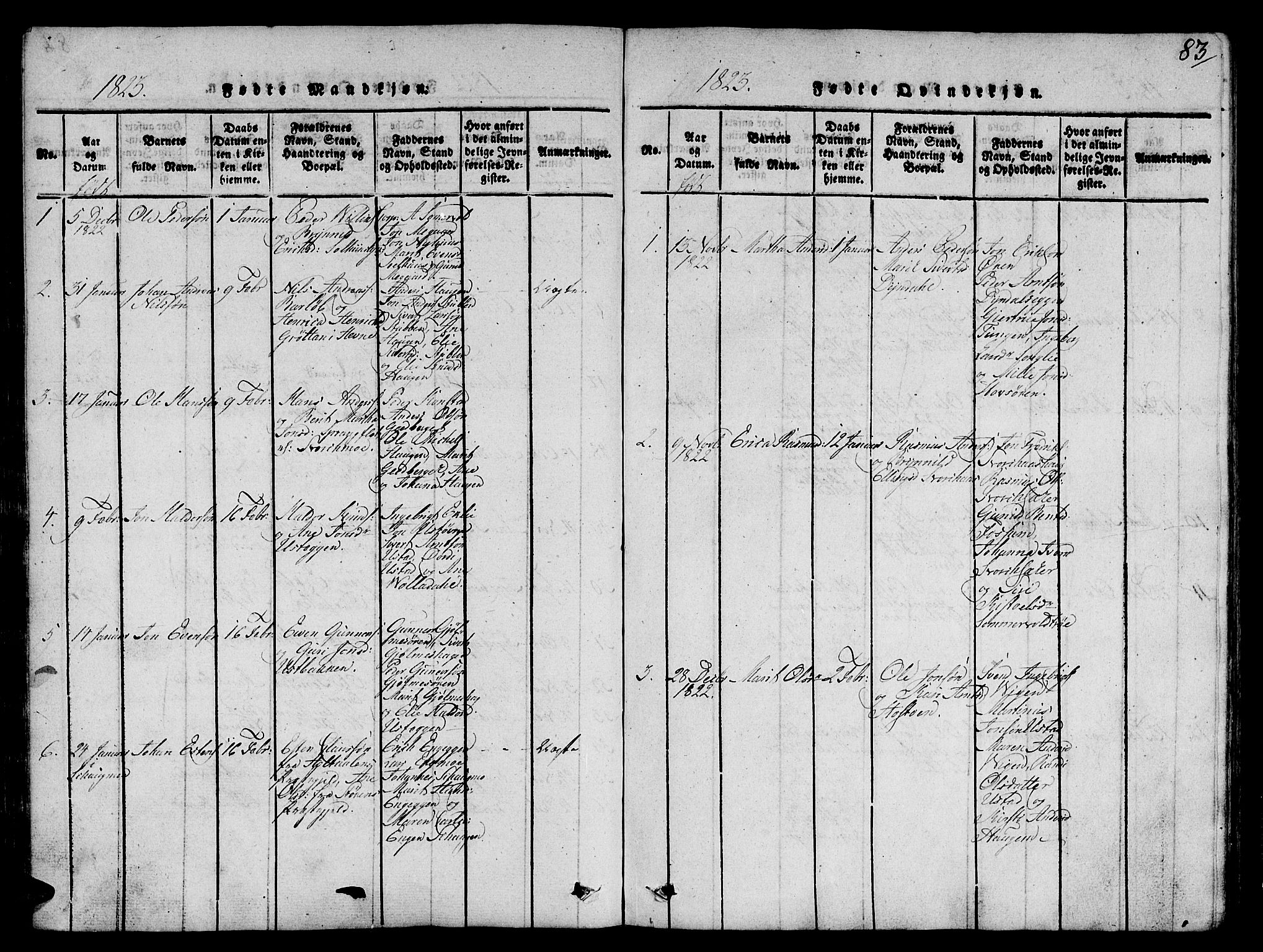 Ministerialprotokoller, klokkerbøker og fødselsregistre - Sør-Trøndelag, SAT/A-1456/668/L0803: Parish register (official) no. 668A03, 1800-1826, p. 83