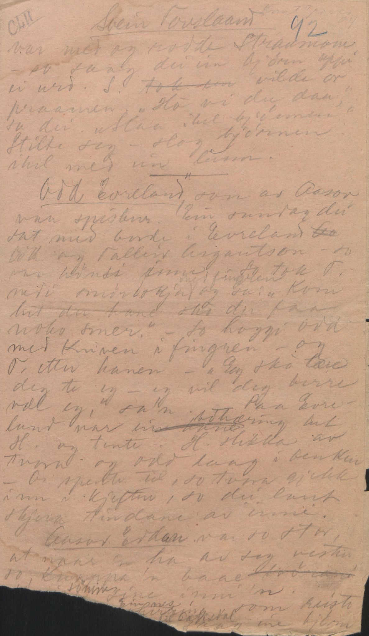 Rikard Berge, TEMU/TGM-A-1003/F/L0004/0049: 101-159 / 152 Om bygdefolk. Stev om jente. Blodstemming, 1904-1906, p. 92