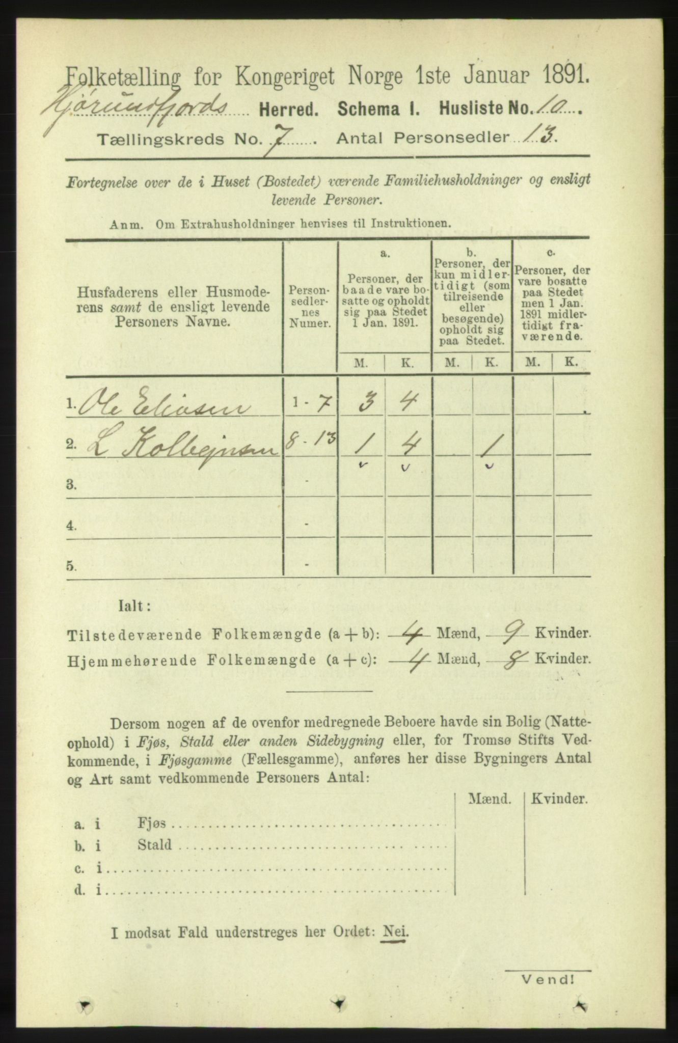 RA, 1891 census for 1522 Hjørundfjord, 1891, p. 1473