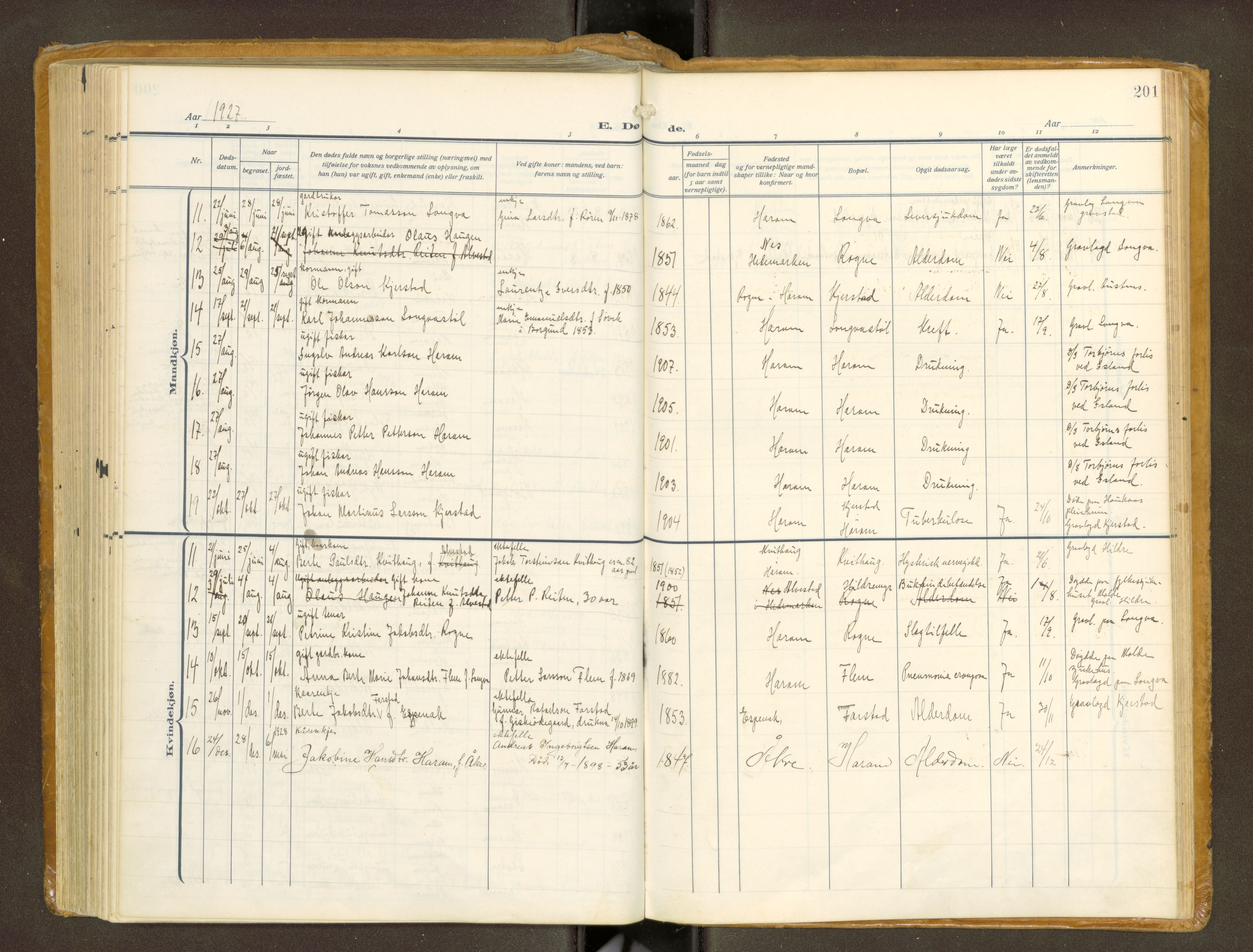 Ministerialprotokoller, klokkerbøker og fødselsregistre - Møre og Romsdal, AV/SAT-A-1454/536/L0518: Parish register (official) no. 536A--, 1914-1931, p. 201