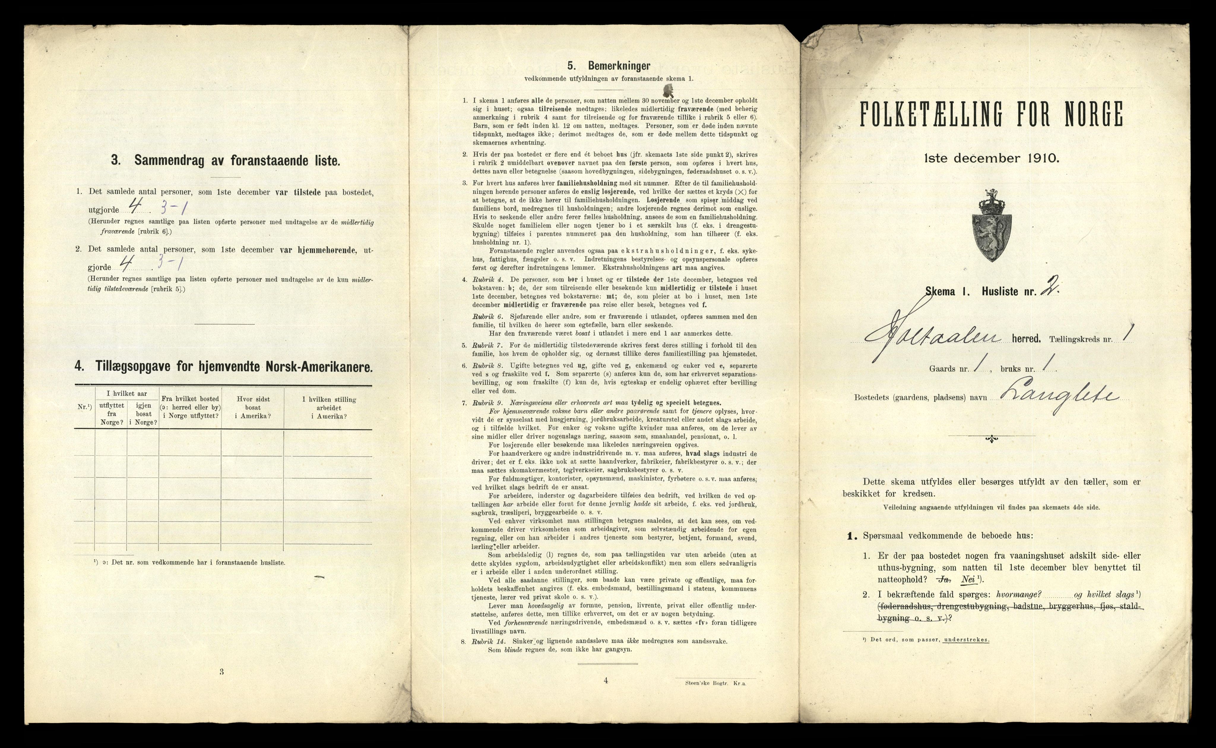 RA, 1910 census for Haltdalen, 1910, p. 22