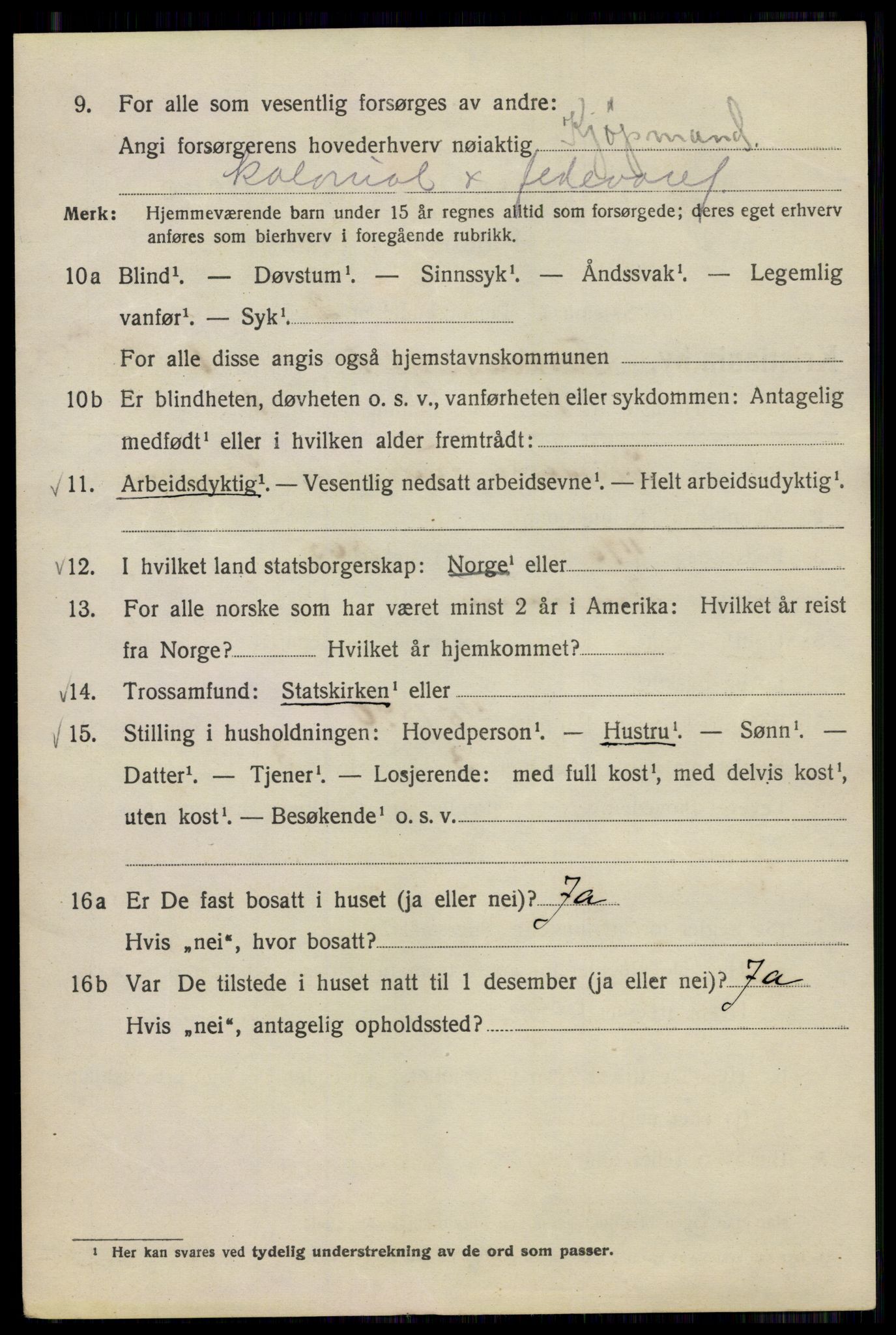 SAO, 1920 census for Kristiania, 1920, p. 226848