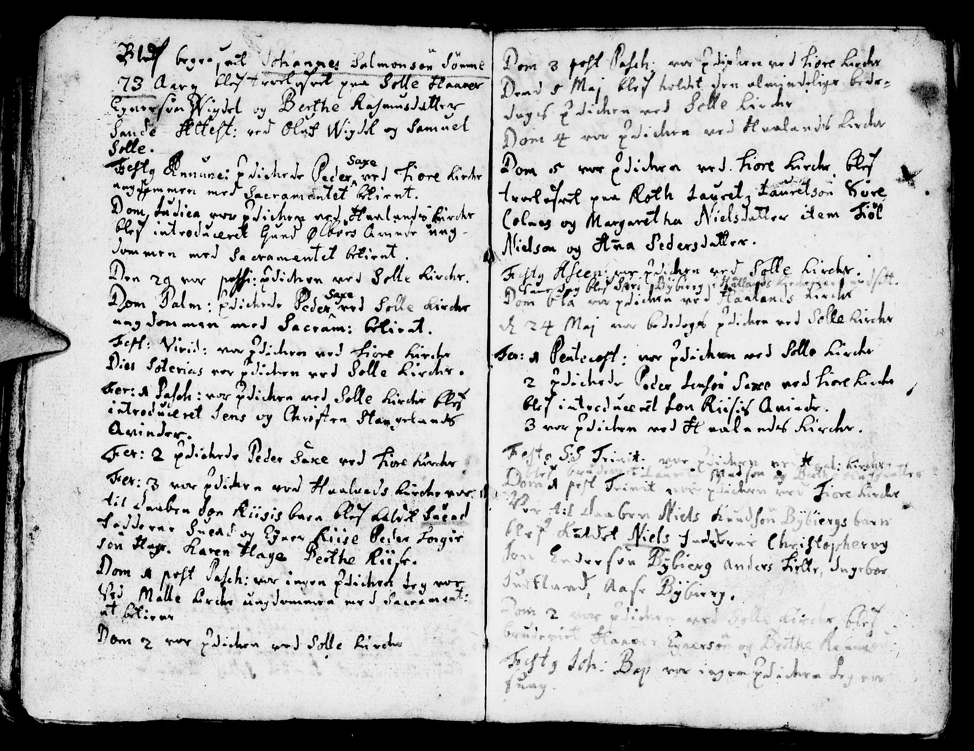 Håland sokneprestkontor, AV/SAST-A-101802/001/30BA/L0001: Parish register (official) no. A 1, 1671-1722
