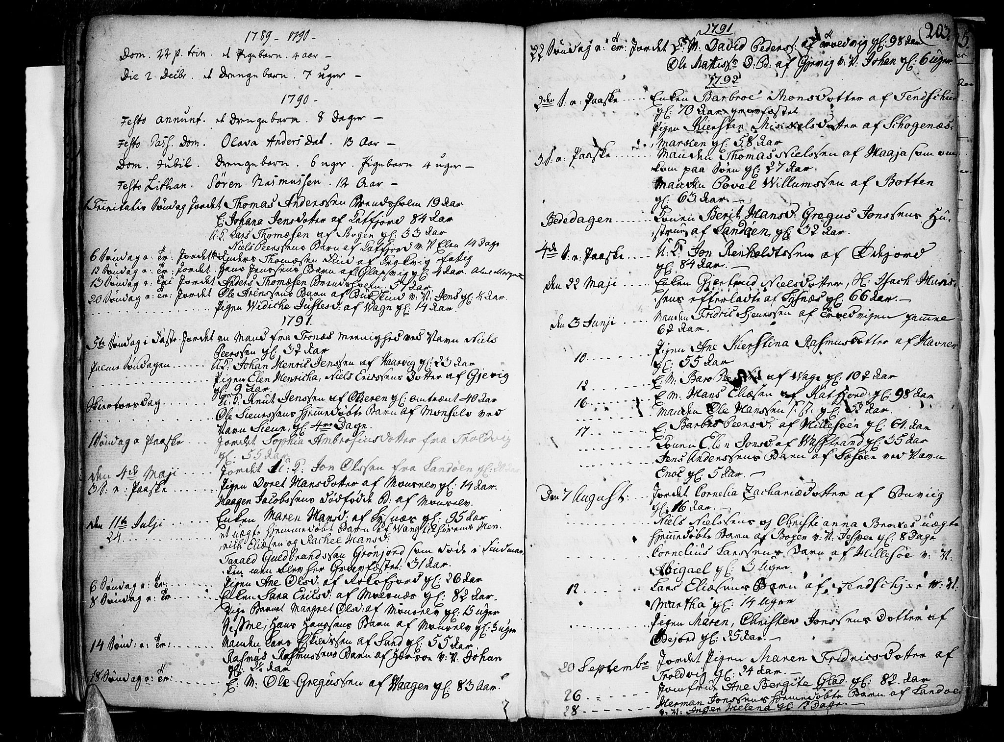 Lenvik sokneprestembete, SATØ/S-1310/H/Ha/Haa/L0002kirke: Parish register (official) no. 2, 1784-1820, p. 203