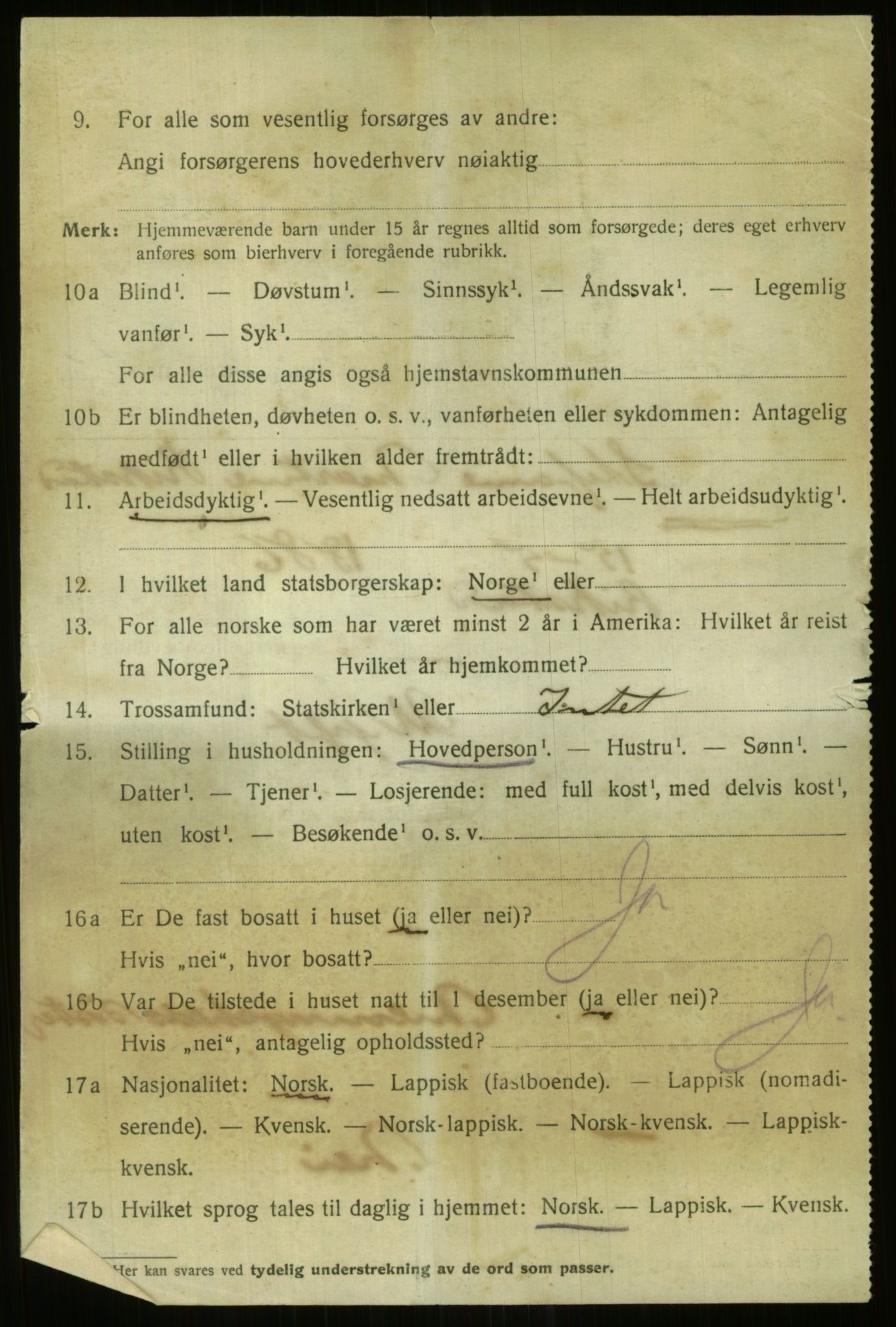 SATØ, 1920 census for Hammerfest, 1920, p. 9343