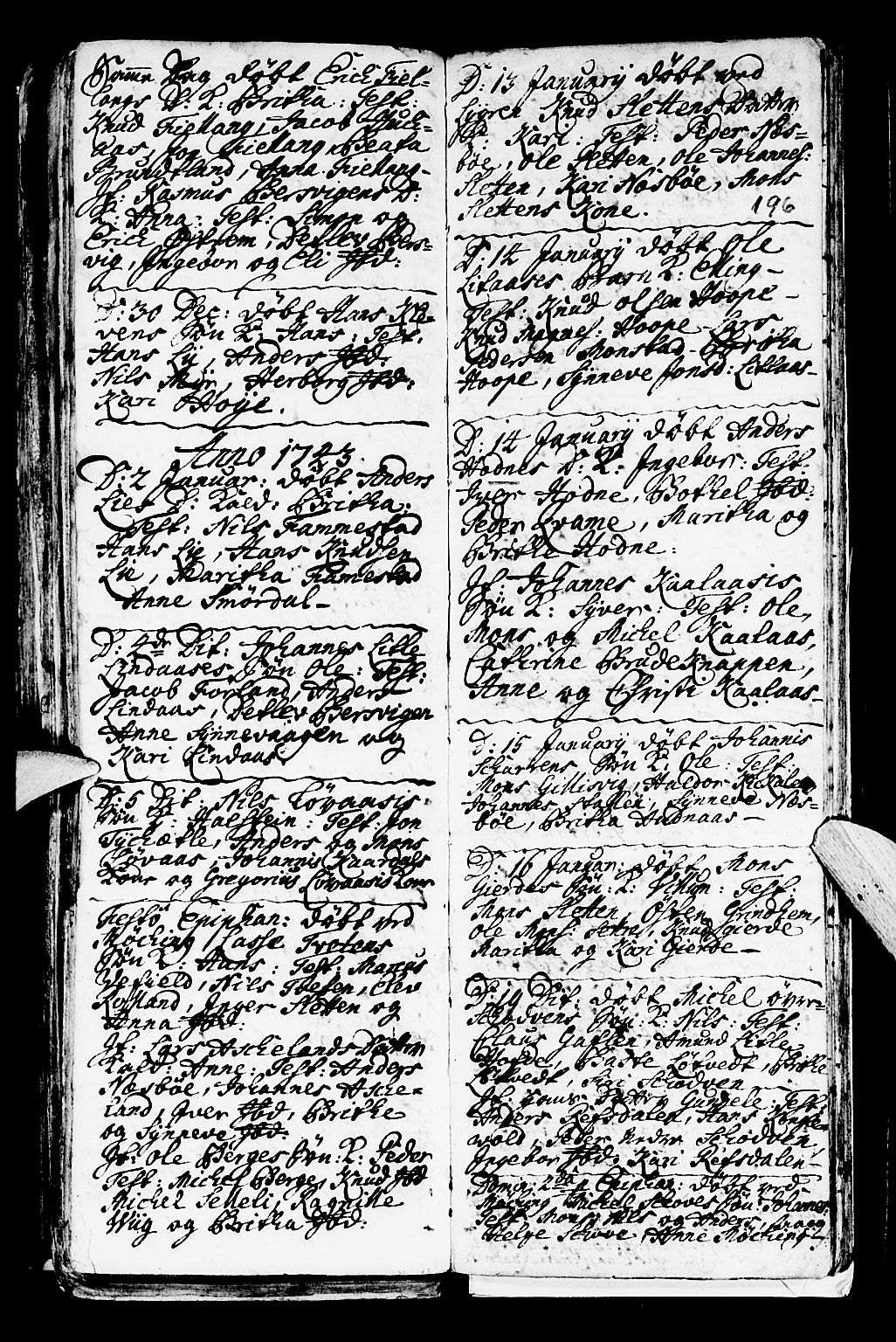 Lindås Sokneprestembete, SAB/A-76701/H/Haa: Parish register (official) no. A 1, 1699-1746, p. 196