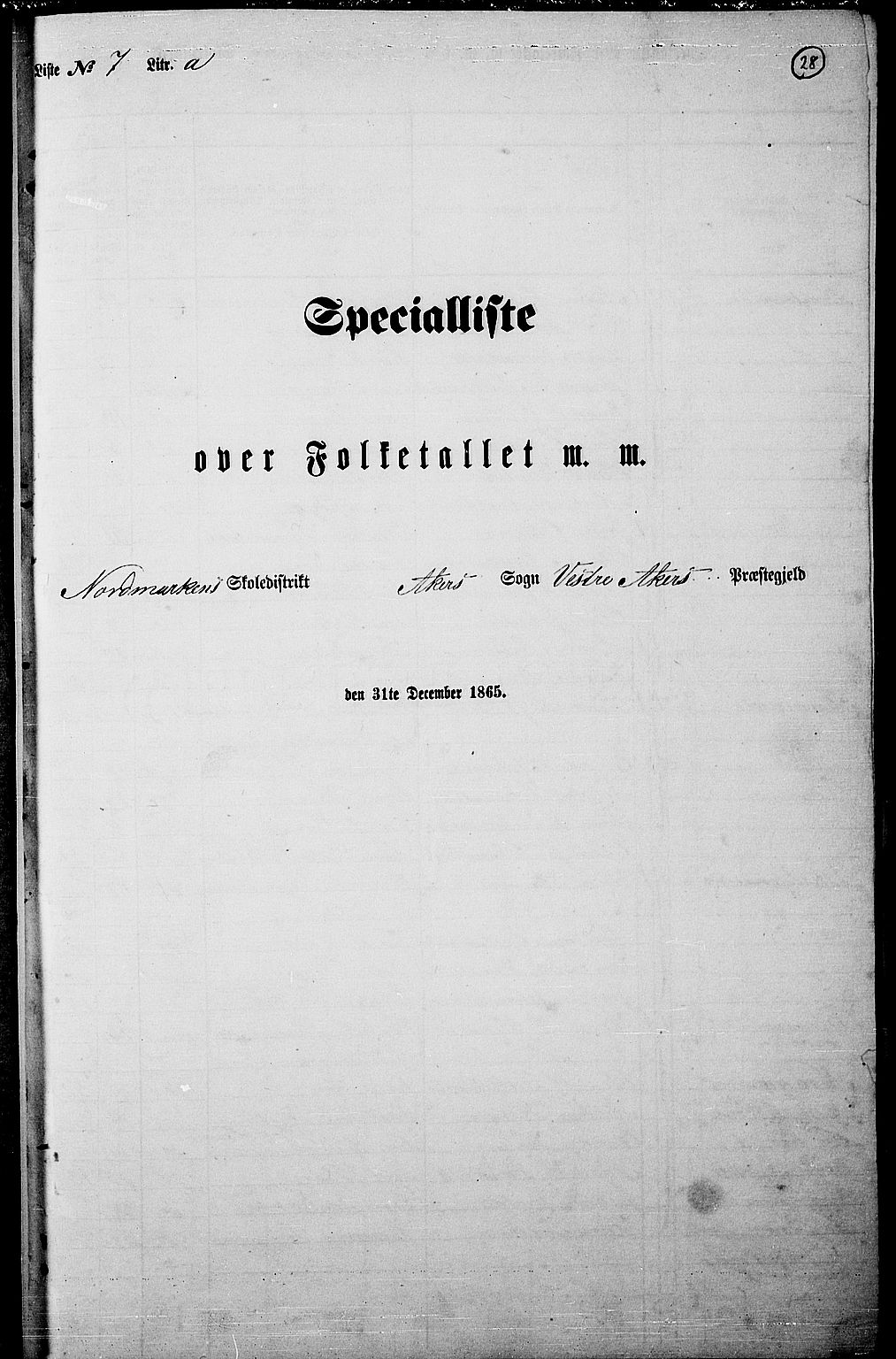 RA, 1865 census for Vestre Aker, 1865, p. 206