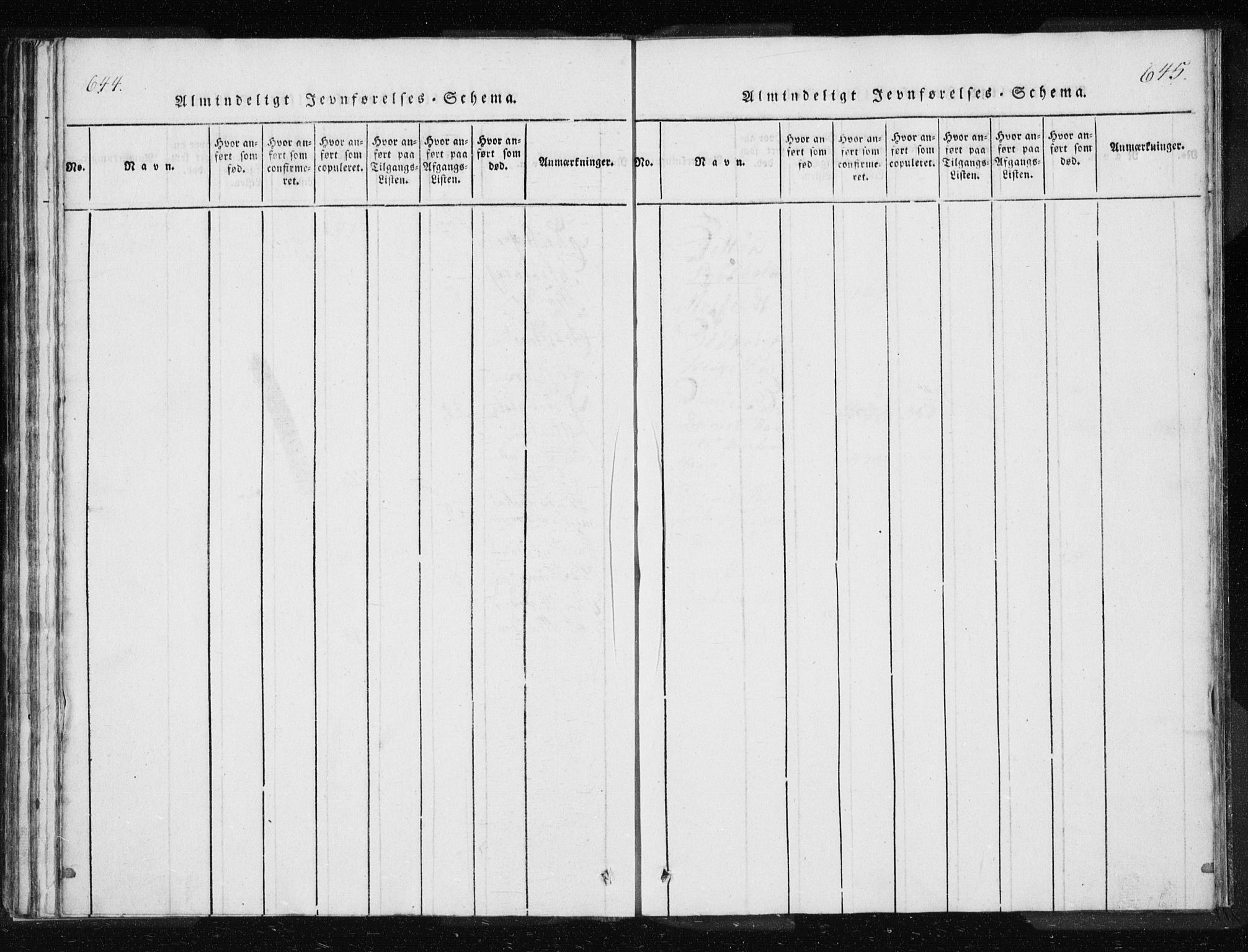 Ministerialprotokoller, klokkerbøker og fødselsregistre - Møre og Romsdal, AV/SAT-A-1454/566/L0772: Parish register (copy) no. 566C01, 1818-1845, p. 644-645