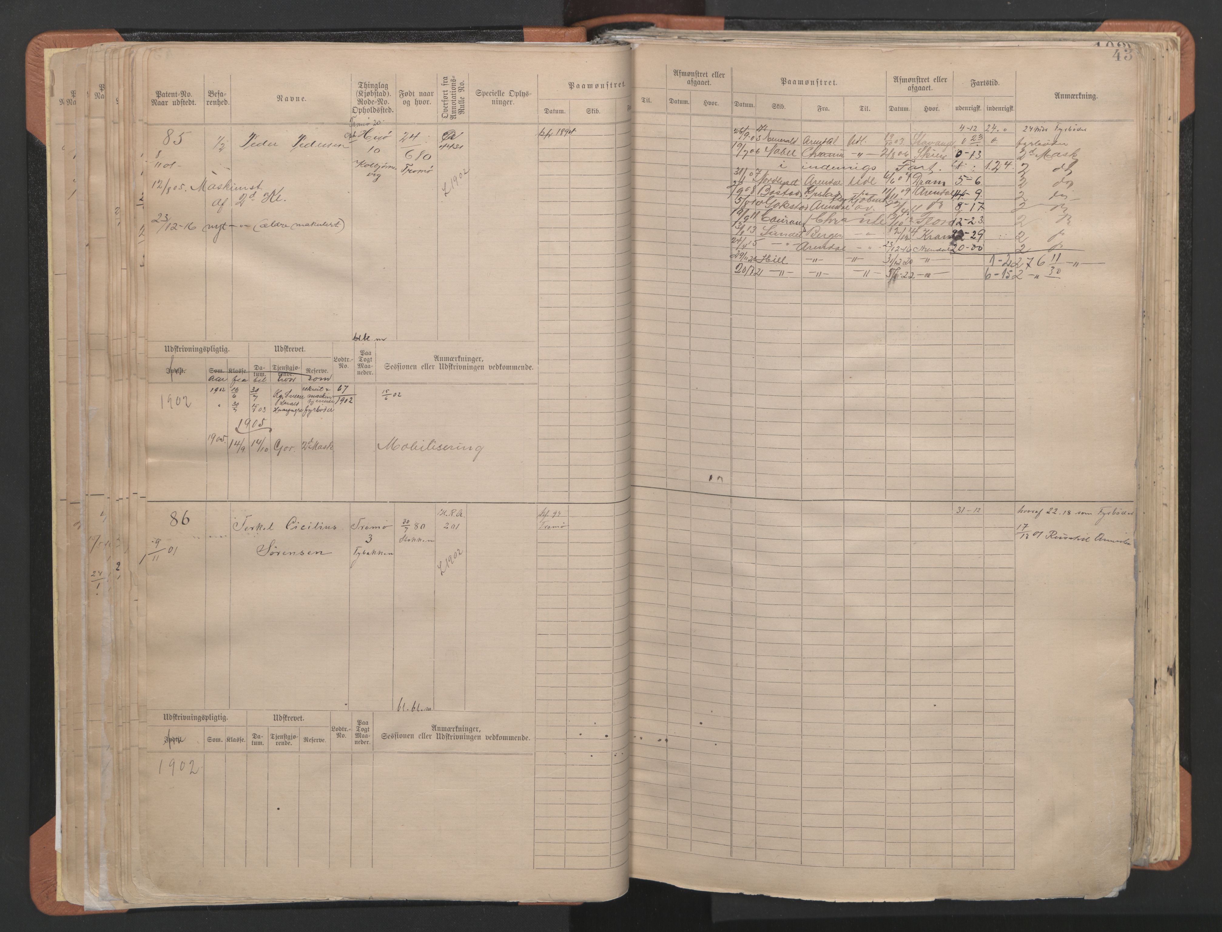 Arendal mønstringskrets, AV/SAK-2031-0012/F/Fb/L0024: Hovedrulle B nr 1-665, S-22, 1886-1933, p. 46