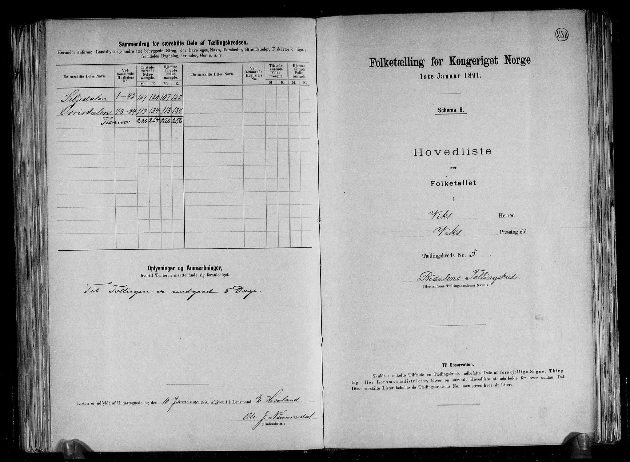 RA, 1891 census for 1417 Vik, 1891, p. 13