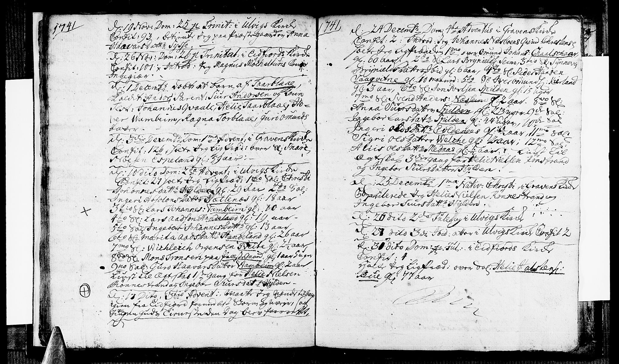 Ulvik sokneprestembete, AV/SAB-A-78801/H/Haa: Parish register (official) no. A 5, 1740-1743, p. 14